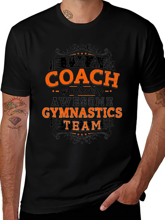 Camiseta Negra: Entrenador de Gimnasia Impresionante