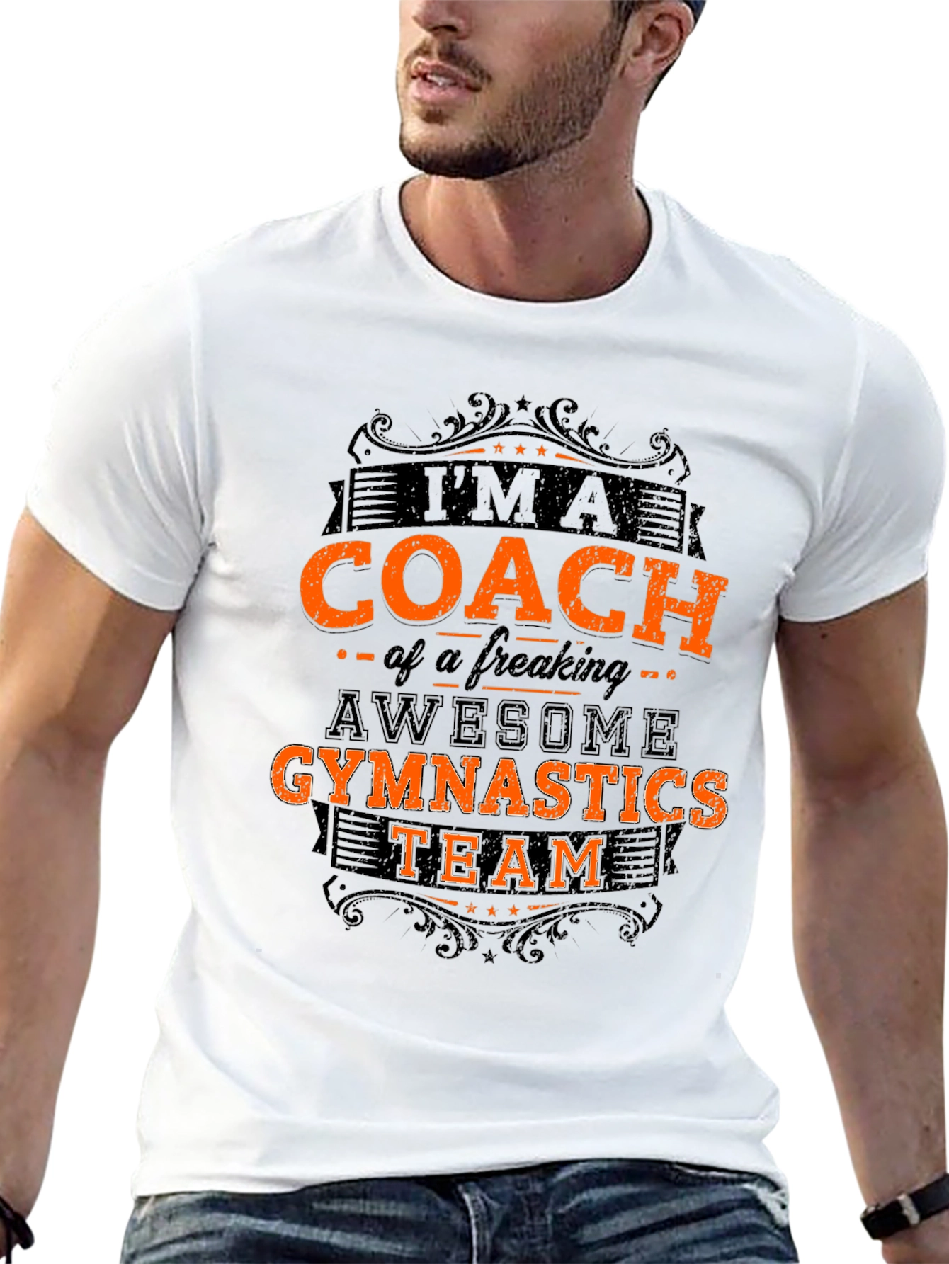 Camiseta Negra: Entrenador de Gimnasia Impresionante