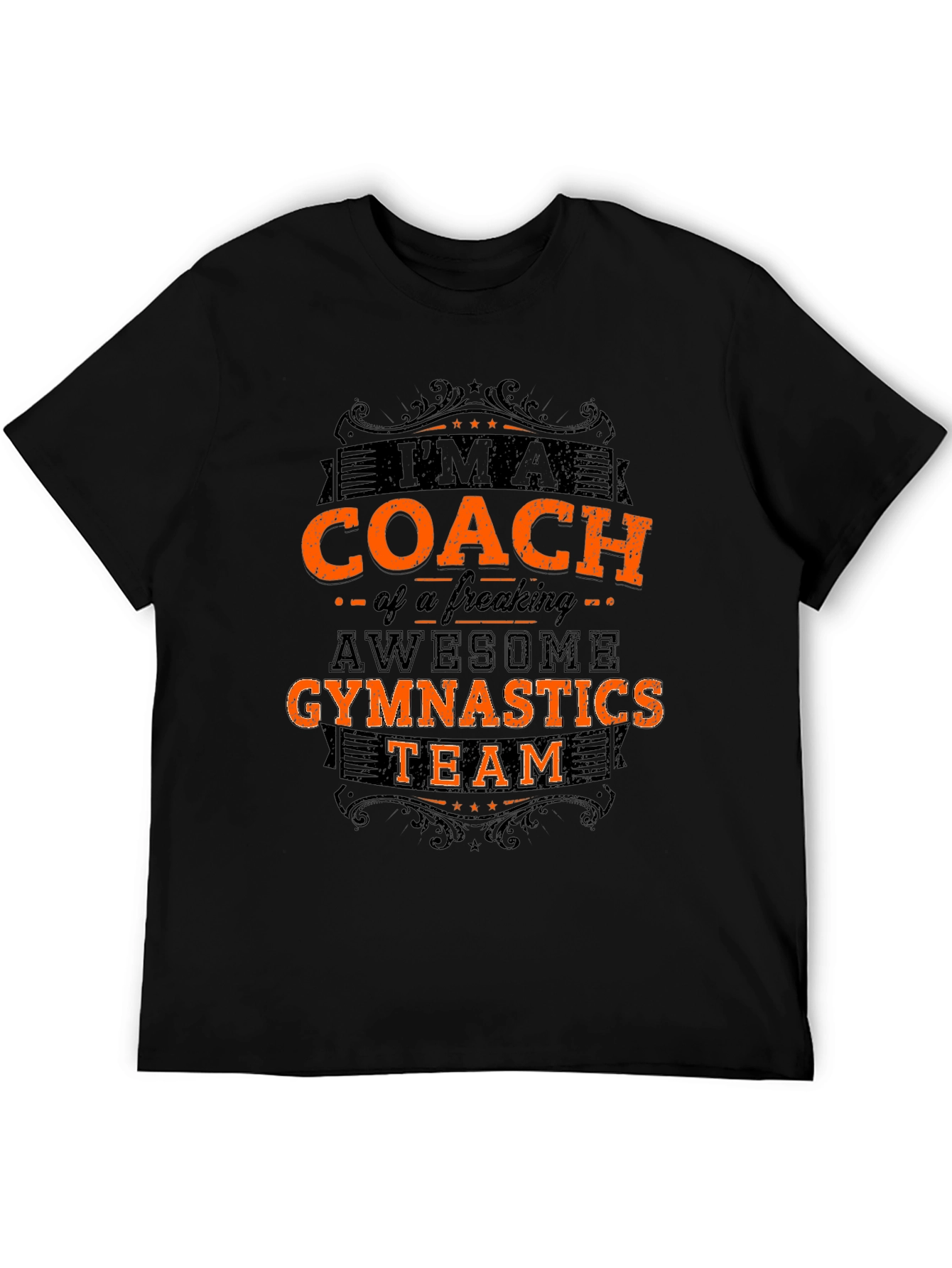 Camiseta Negra: Entrenador de Gimnasia Impresionante