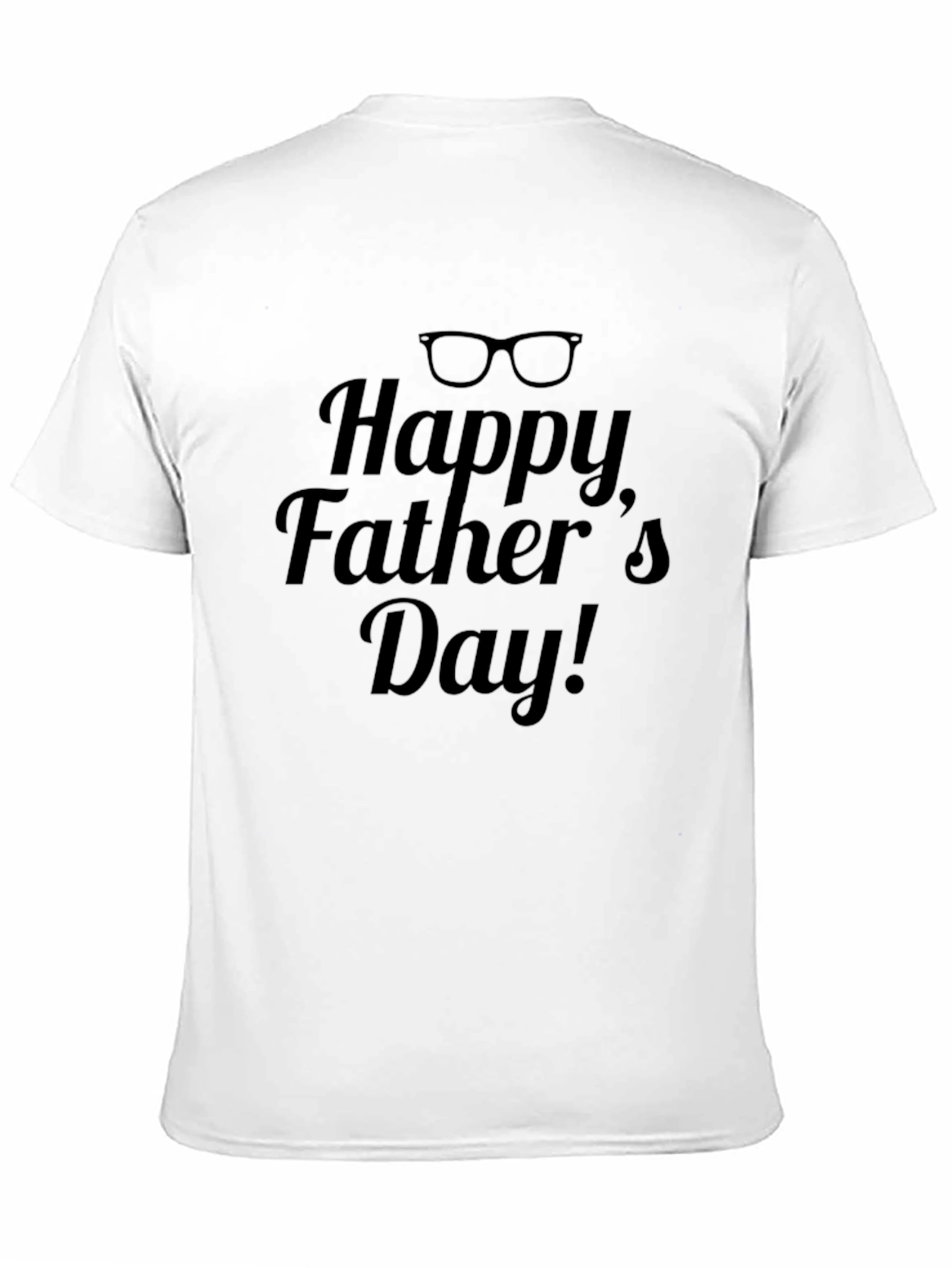 Camiseta Negra Feliz Día del Padre con Gafas