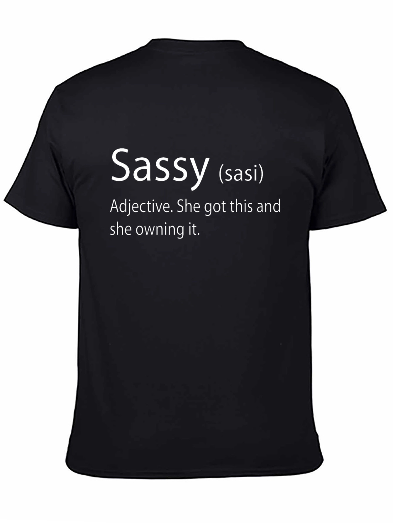 Camiseta Negra Sassy (sasi) para Mujer con Estilo
