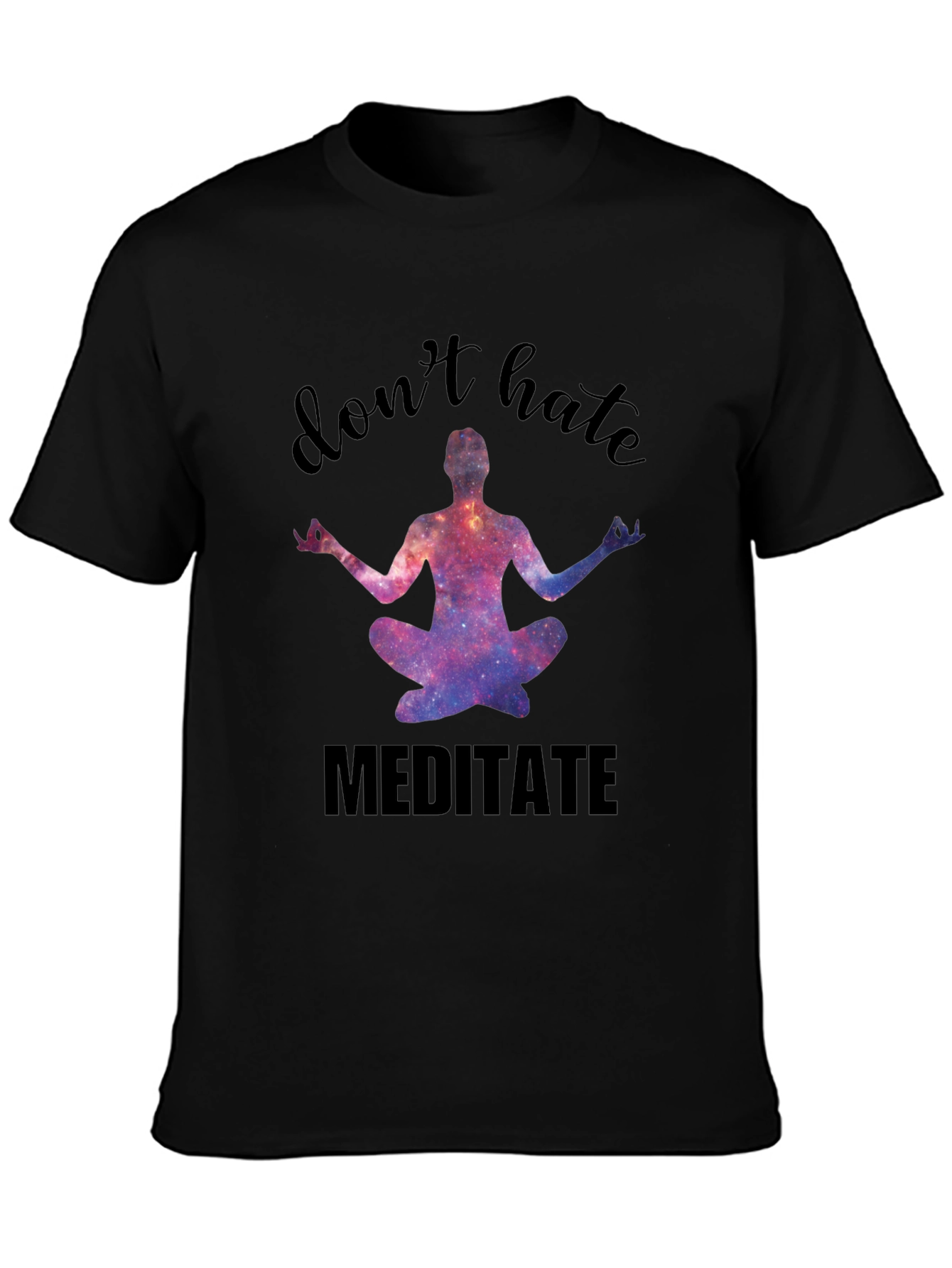 Camiseta Negra Meditación No Odies Medita