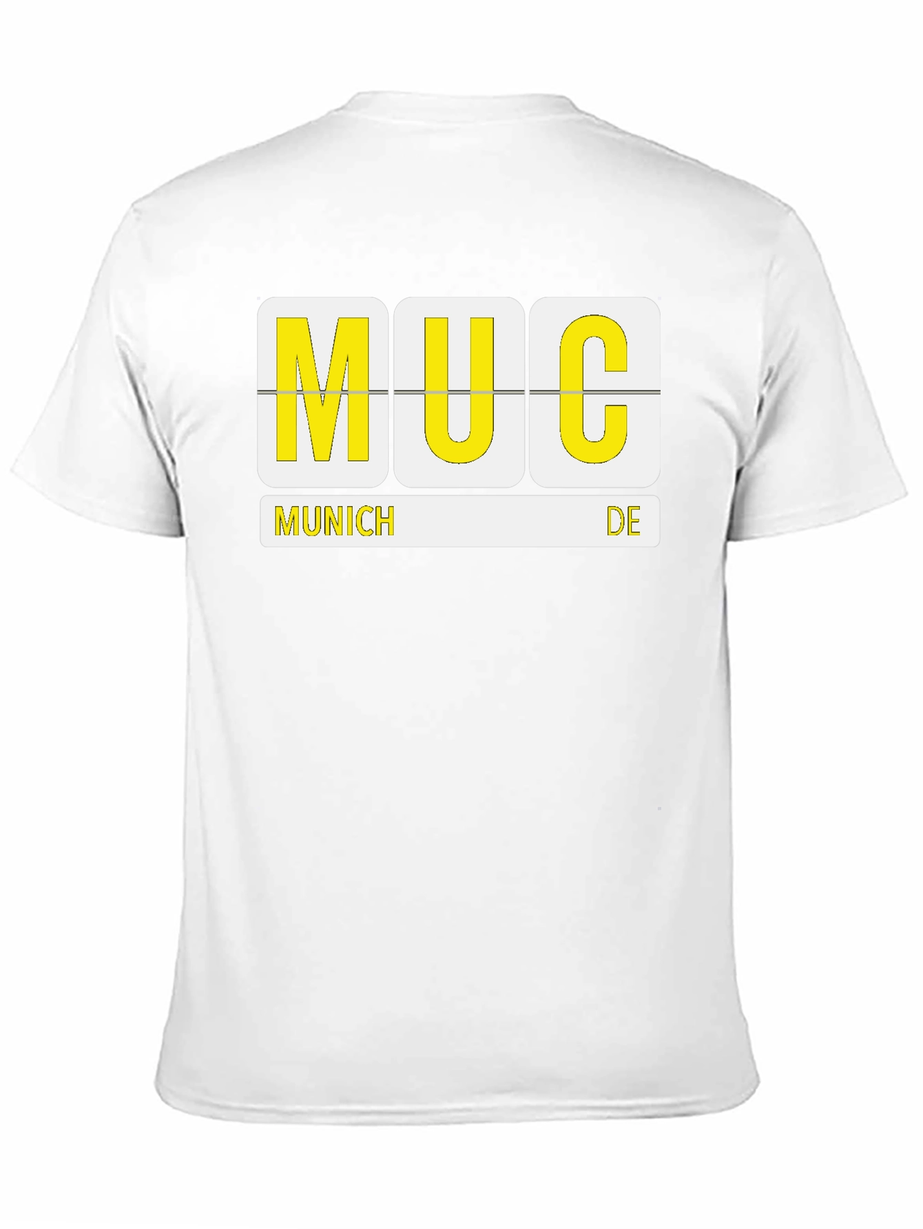 Camiseta Negra Munich MUC - Diseño Aeropuerto