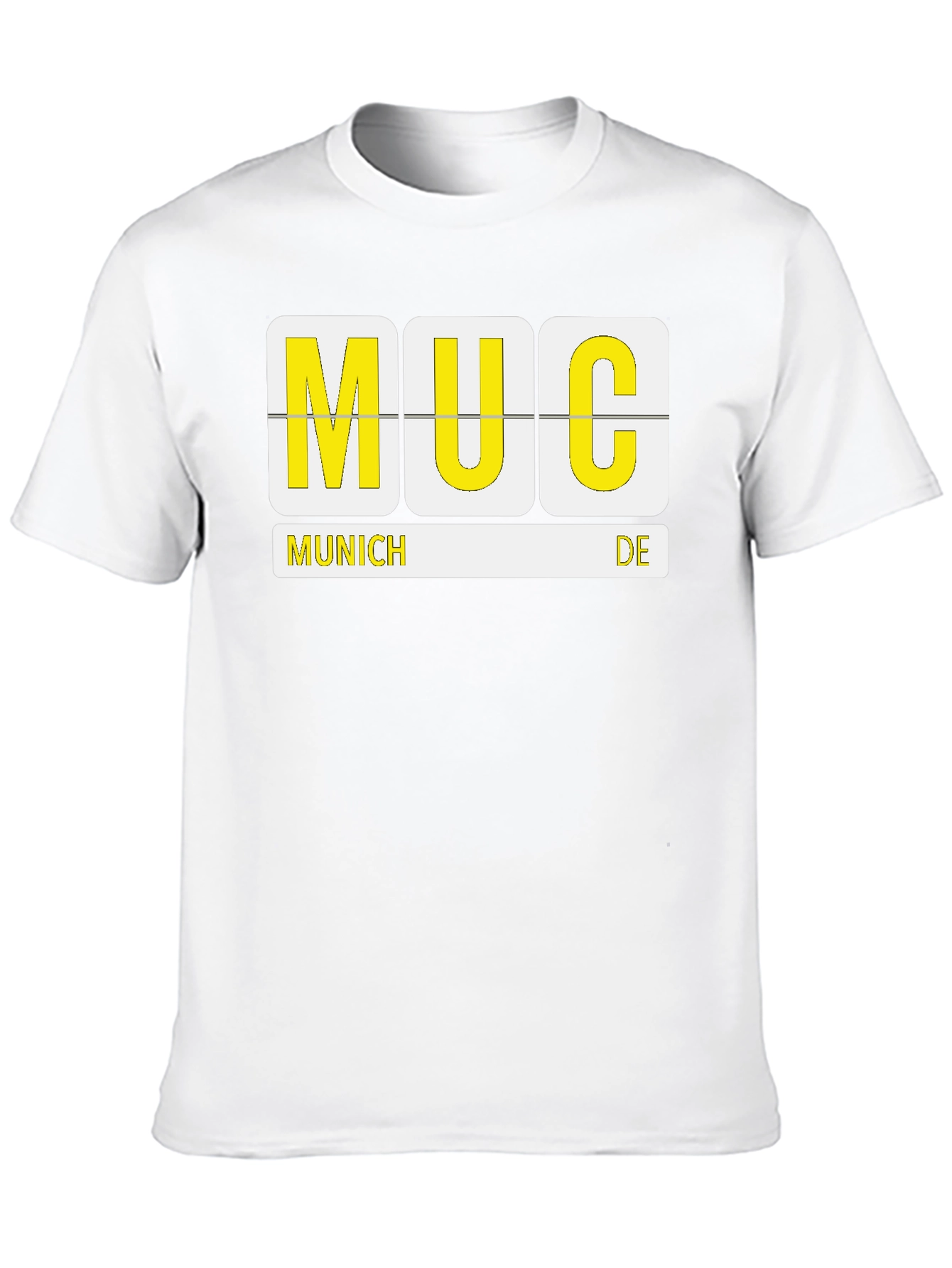 Camiseta Negra Munich MUC - Diseño Aeropuerto