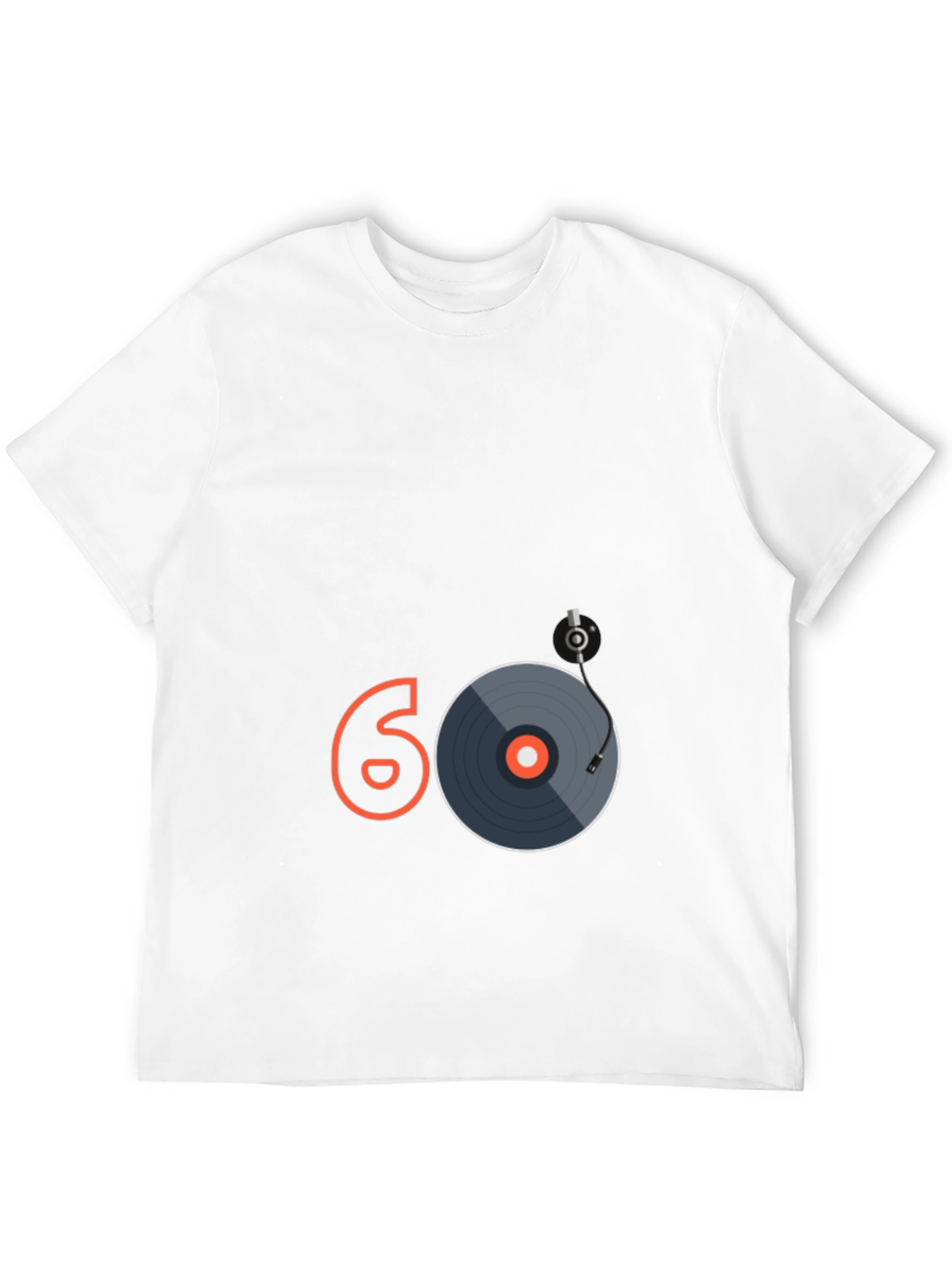Camiseta Negra Diseño 60 Vinilo