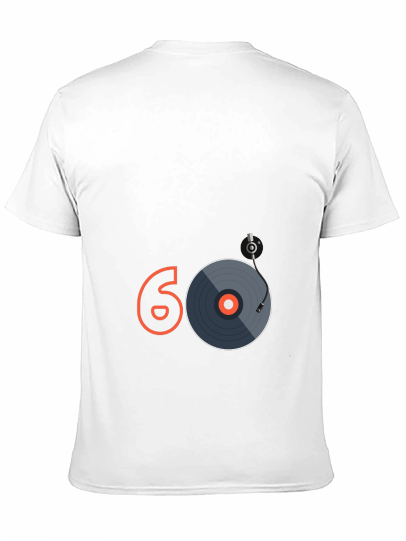 Camiseta Negra Diseño 60 Vinilo