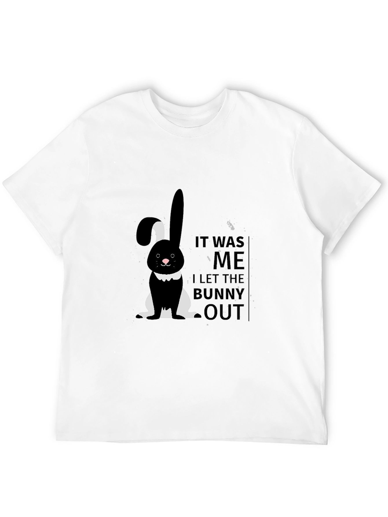 Camiseta Negra con Diseño de Conejo It Was Me