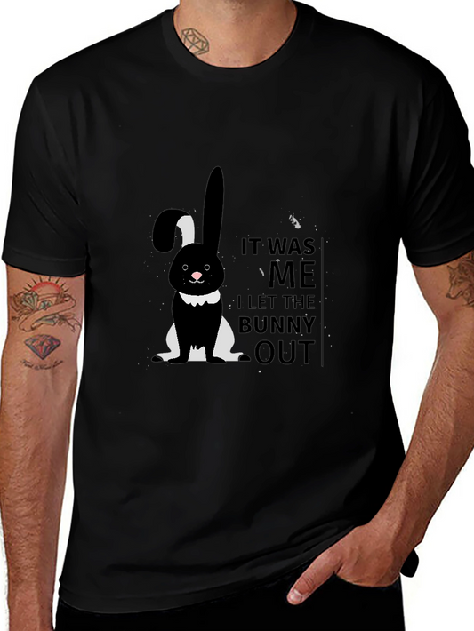 Camiseta Negra con Diseño de Conejo It Was Me