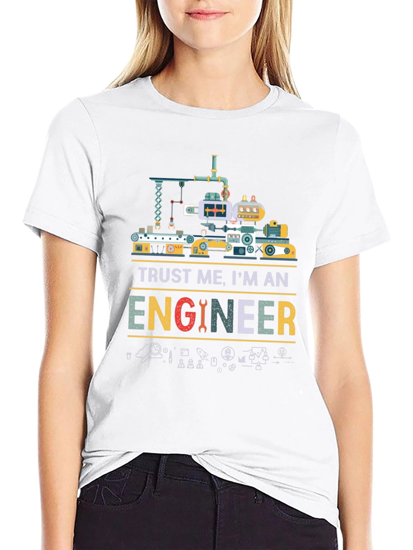 Camiseta Negra Trust Me Im An Engineer