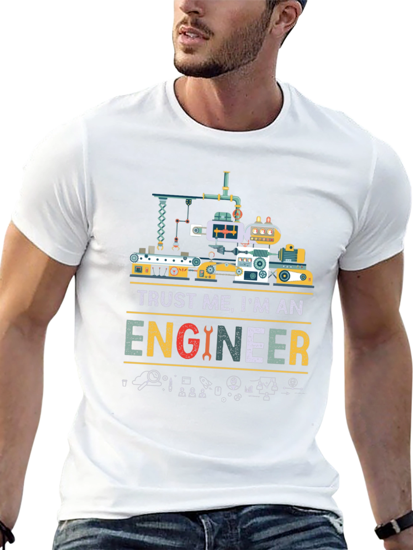 Camiseta Negra Trust Me Im An Engineer