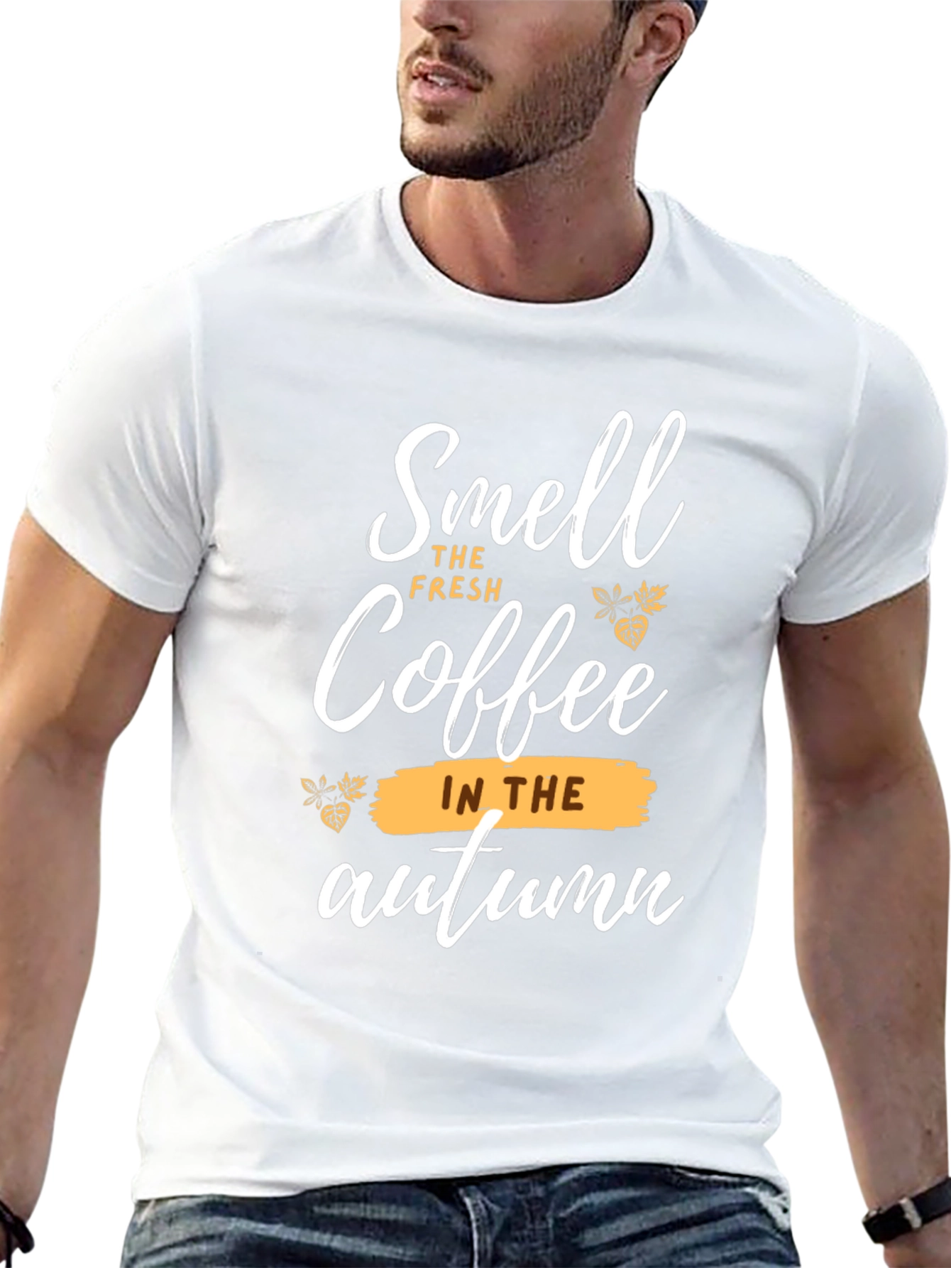 Camiseta Negra - Aroma a Café en Otoño