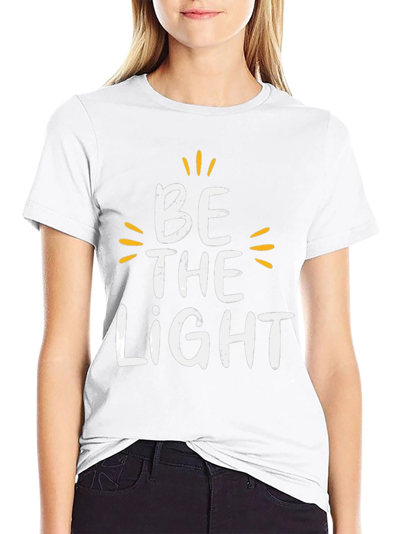 Camiseta Negra Be The Light para Hombre
