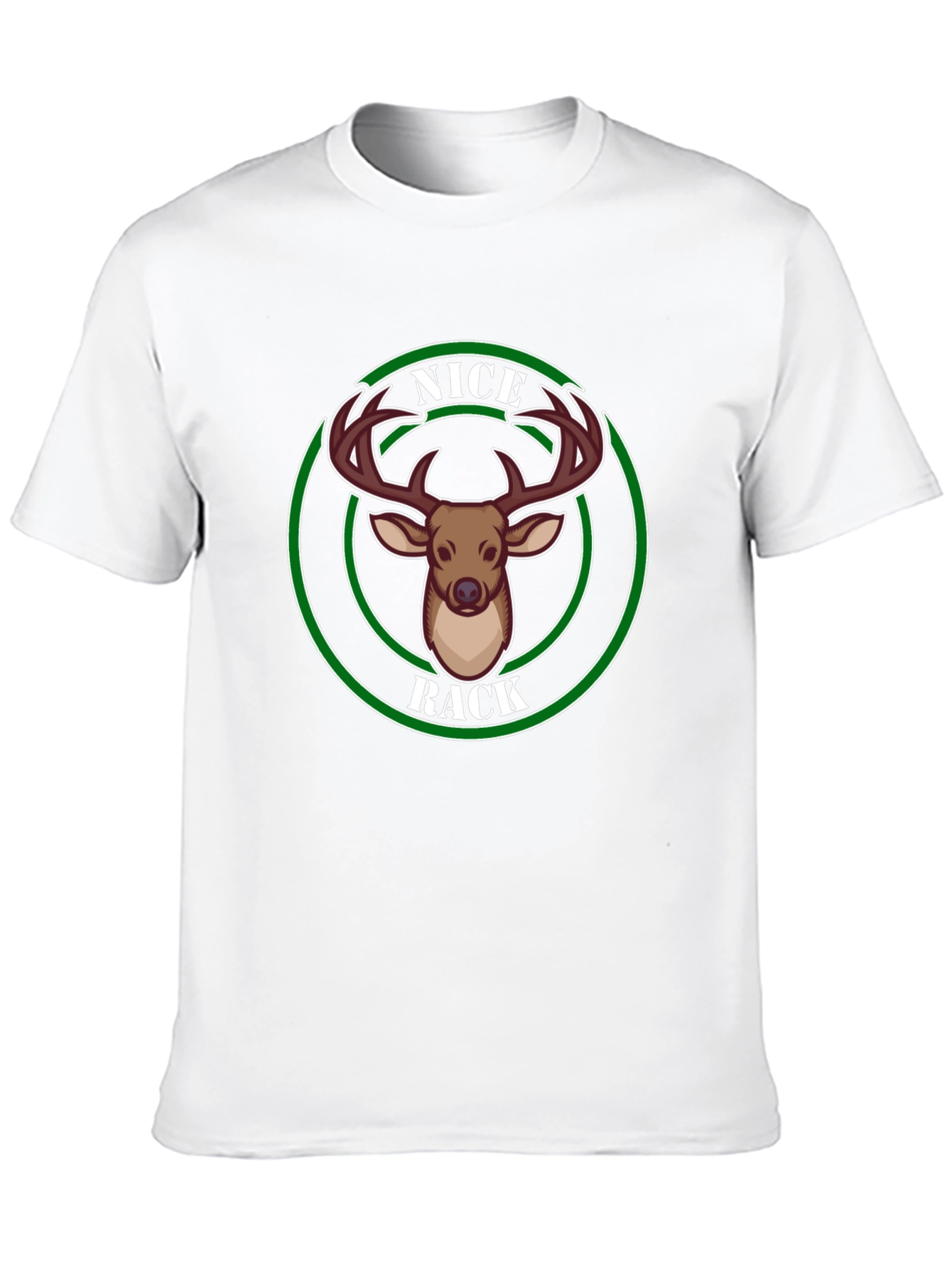 Camiseta Negra Nice Rack Ciervo Divertida Hombre