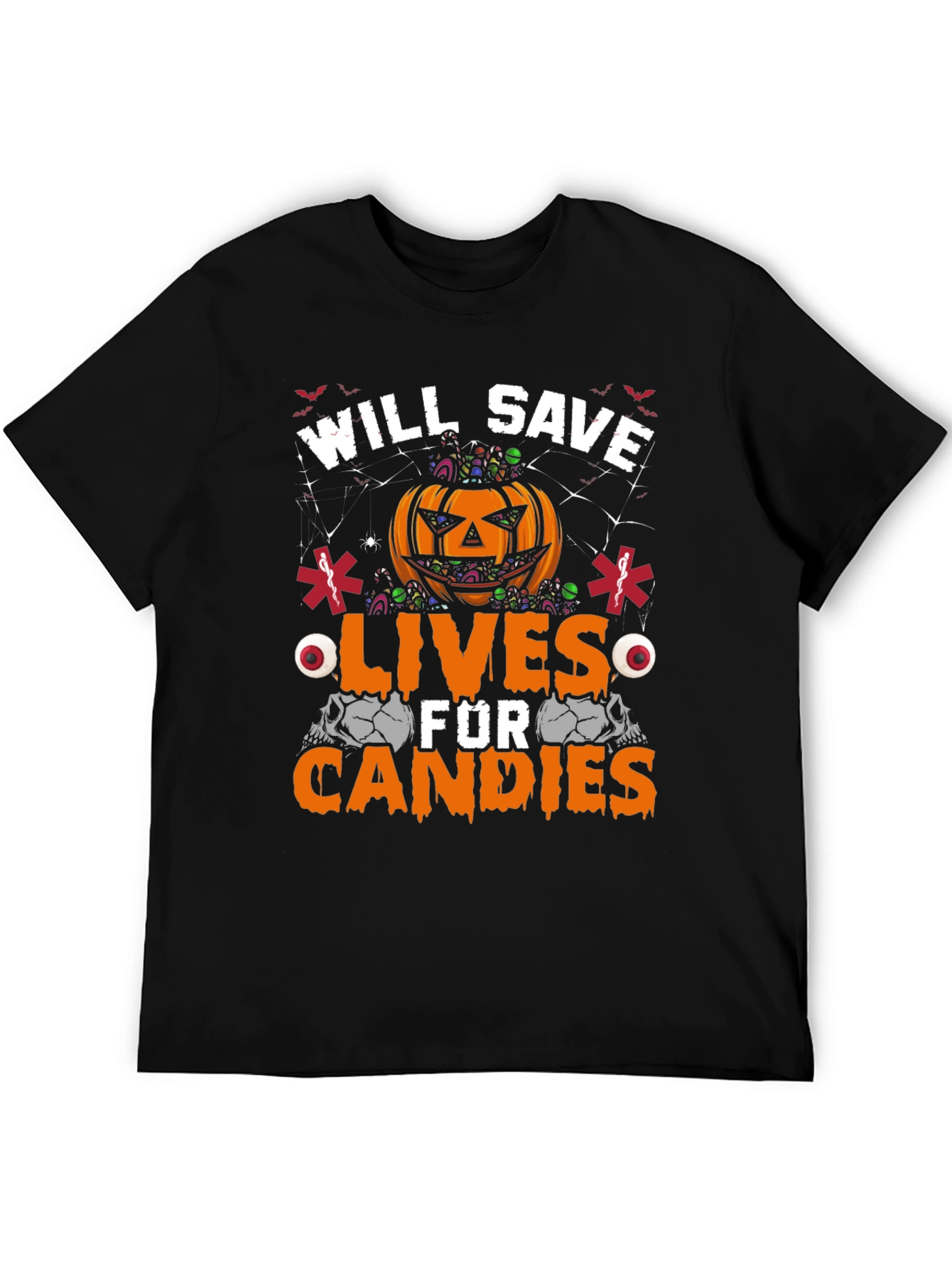Camiseta Halloween Paramédico: ¡Salvaré Vidas Por Dulces!