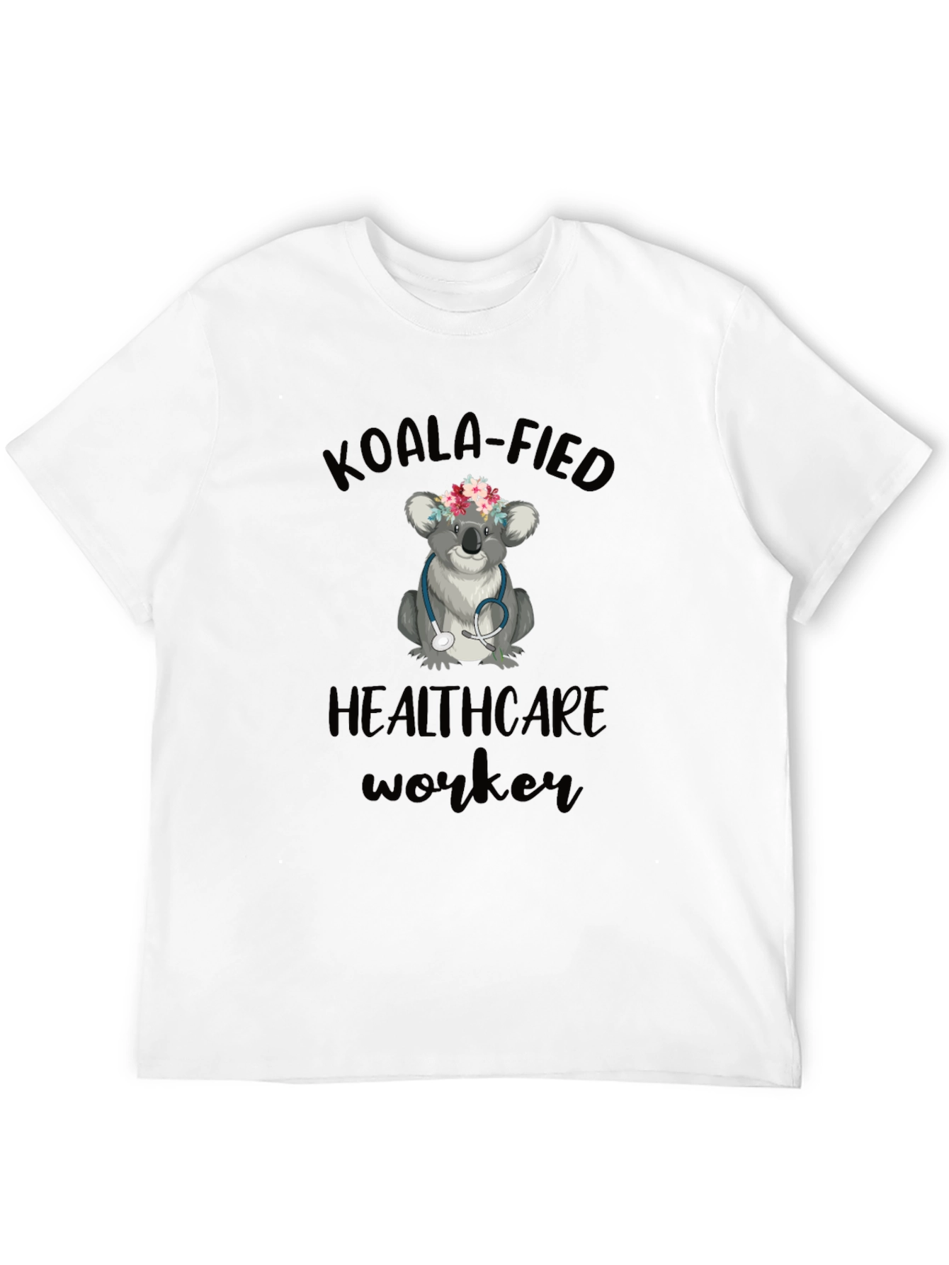 Camiseta Negra Koala Healthcare Worker