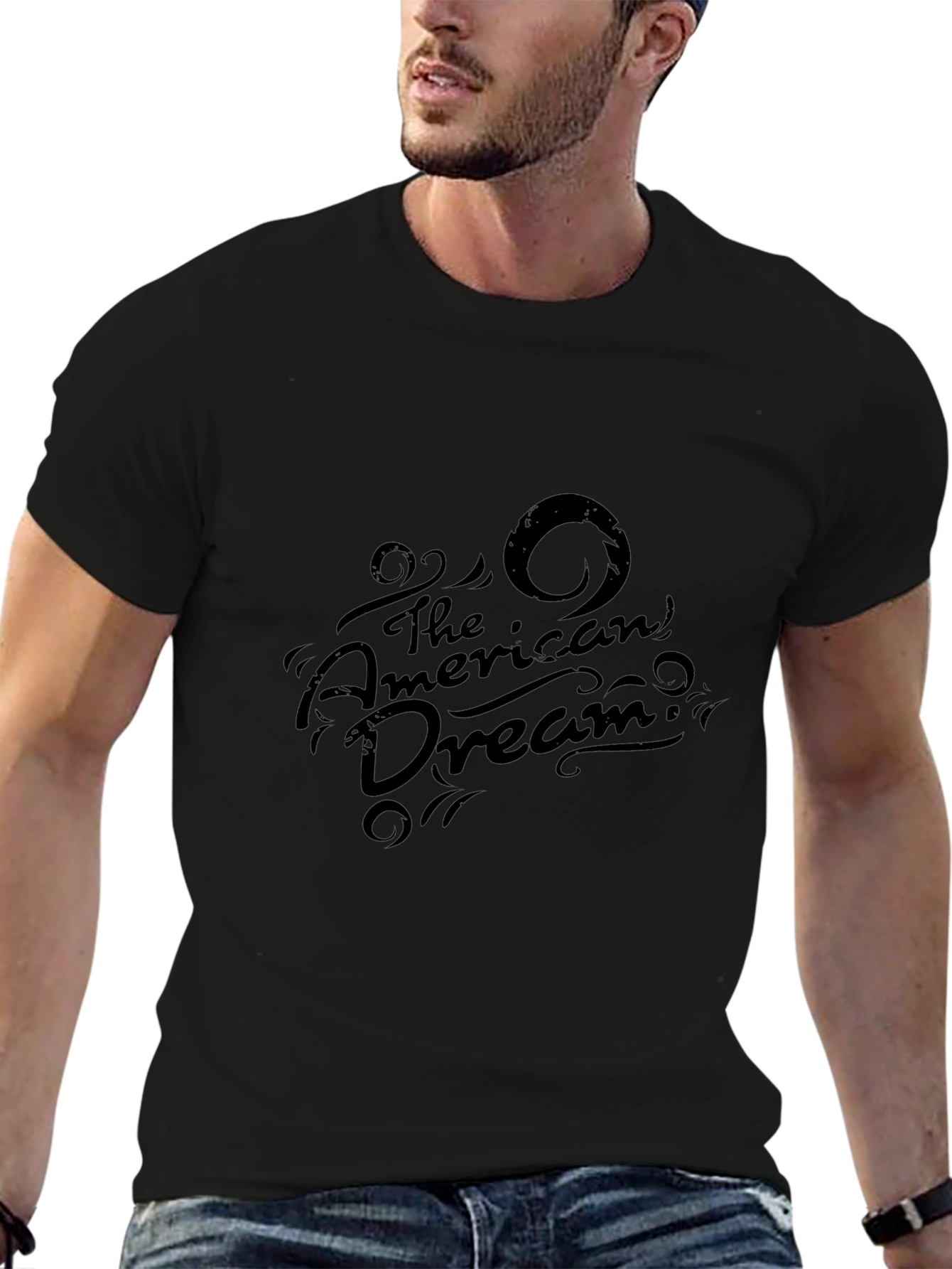 Camiseta Negra The American Dream Casual para Hombre