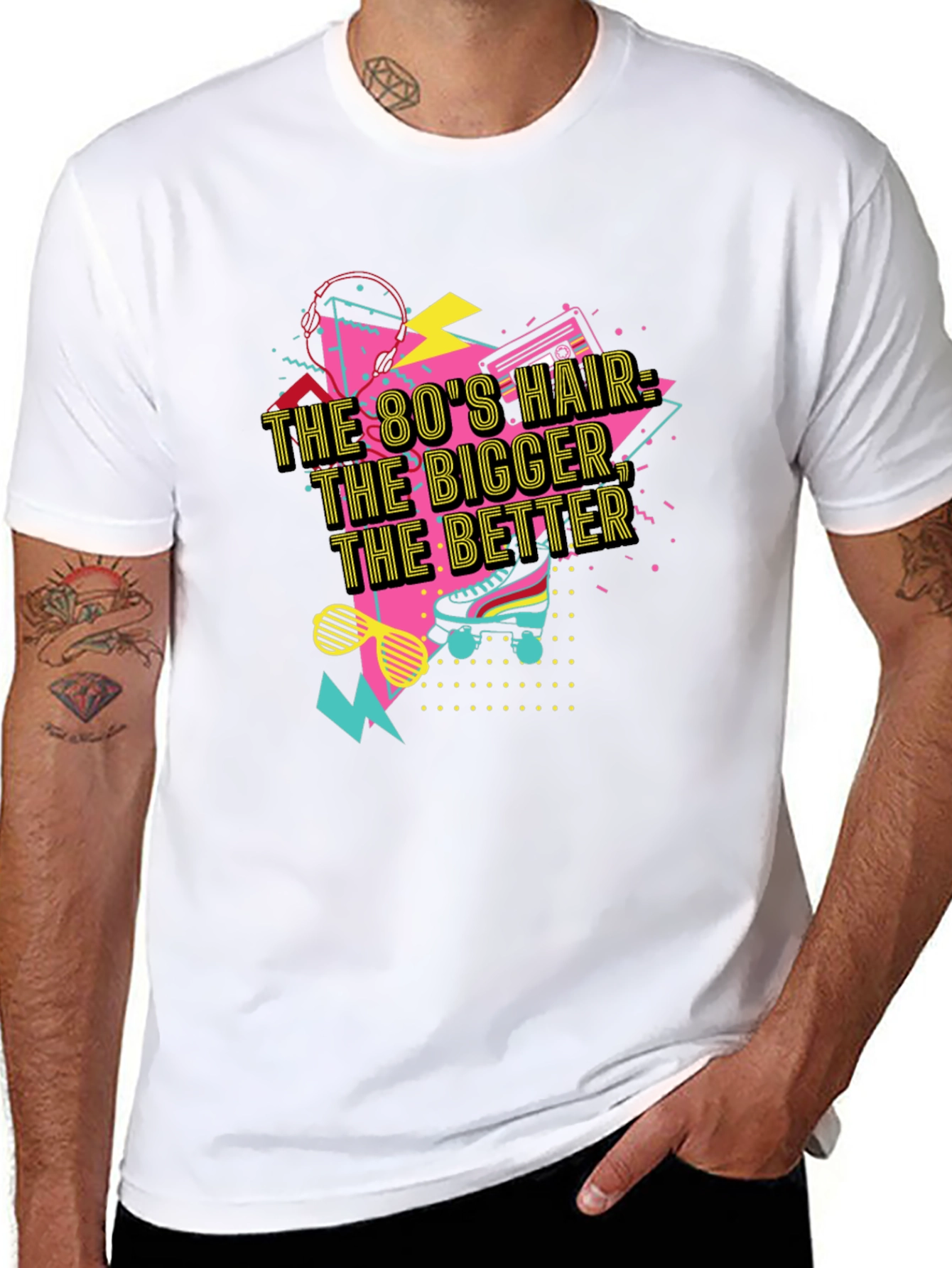 Camiseta Negra Retro Años 80