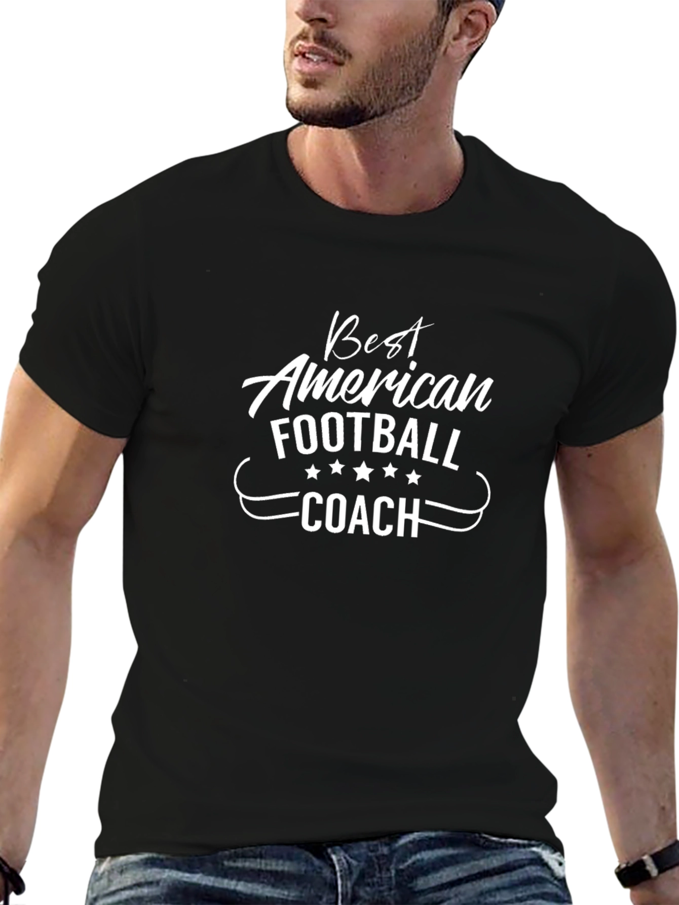 Camiseta Negra Mejor Entrenador de Fútbol Americano