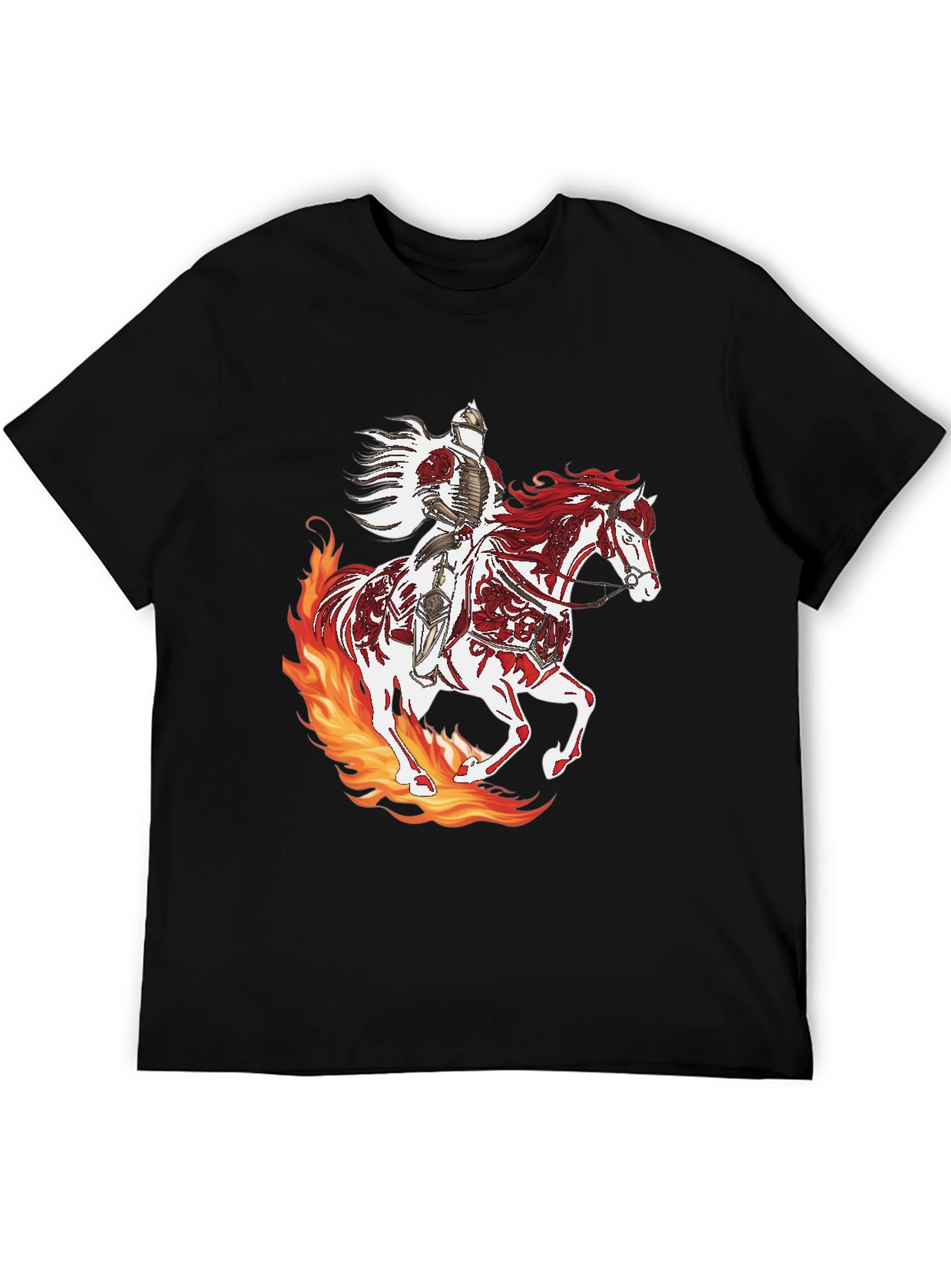 Camiseta Negra Caballero Fuego