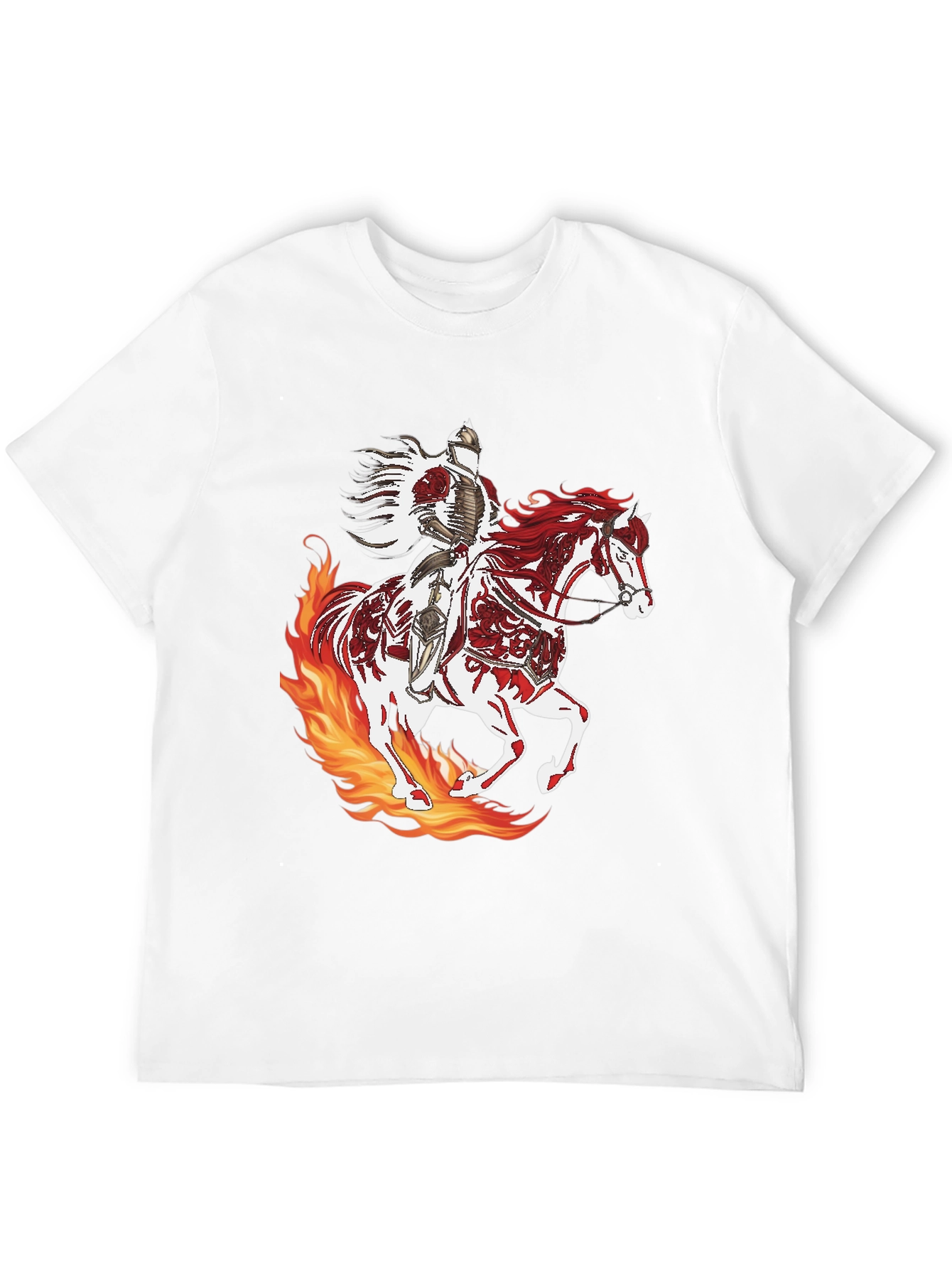 Camiseta Negra Caballero Fuego