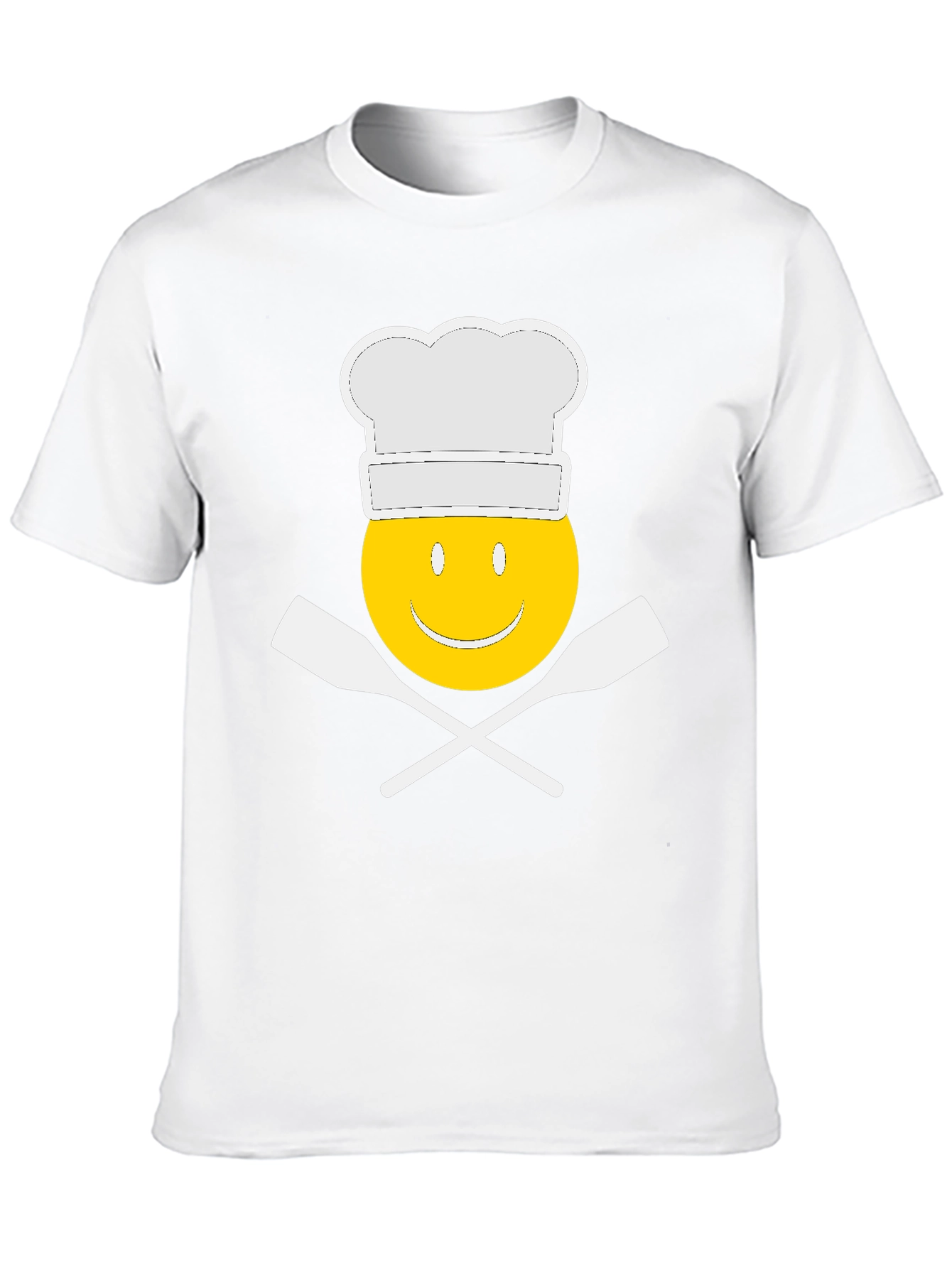 Camiseta Negra Chef Sonriente Divertida