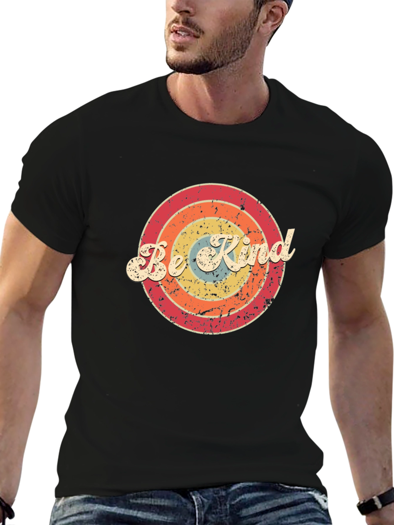 Camiseta Negra Retro Be Kind