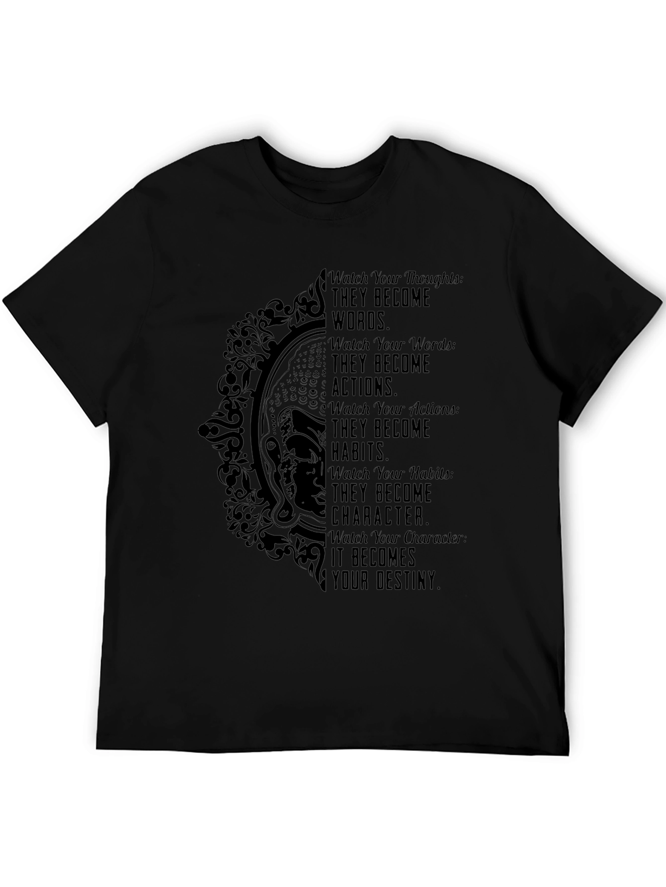 Camiseta Negra con Mensaje Inspirador
