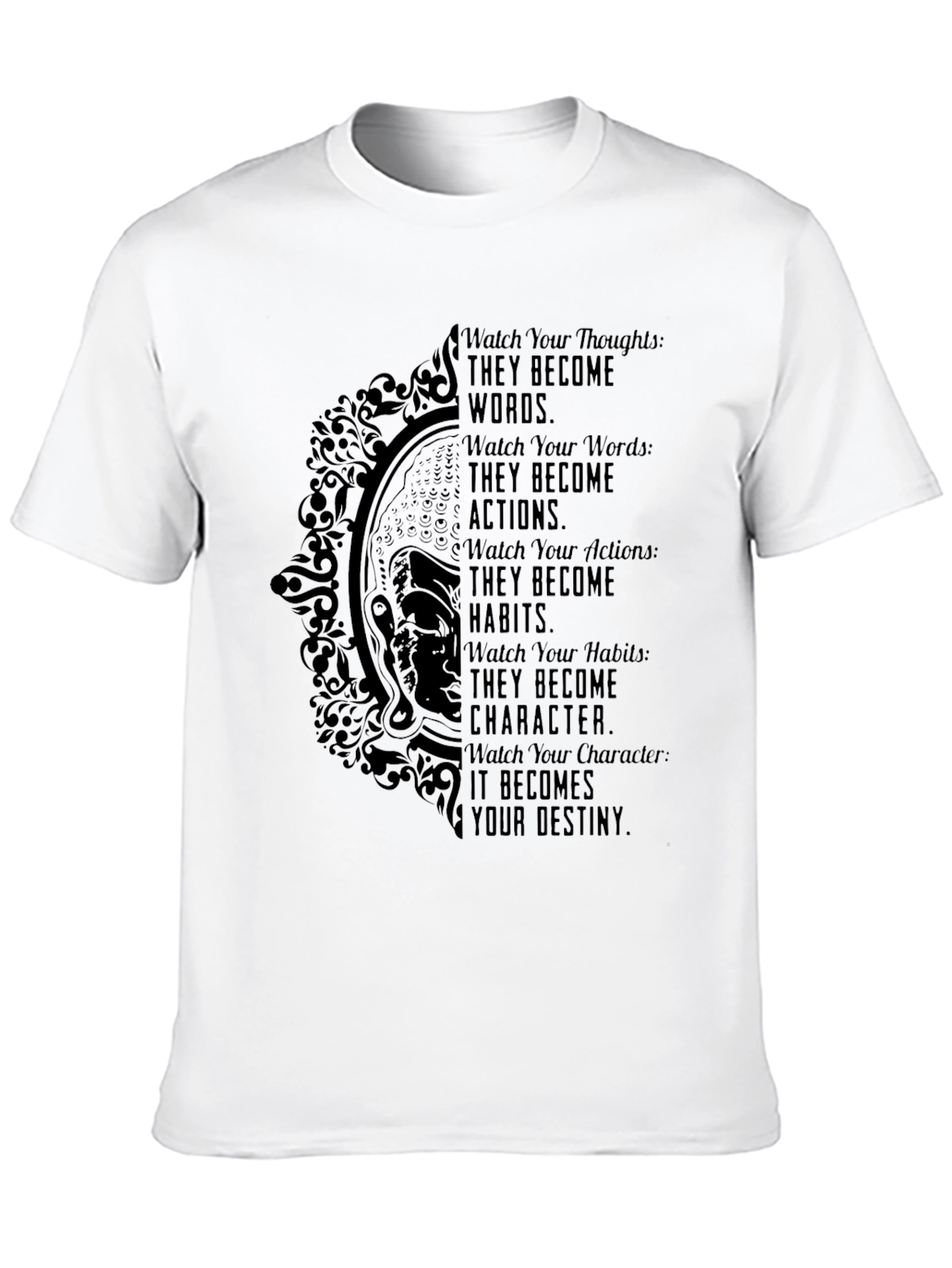 Camiseta Negra con Mensaje Inspirador