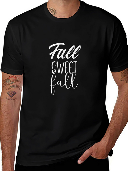 Camiseta Negra Fall Sweet Fall para Otoño