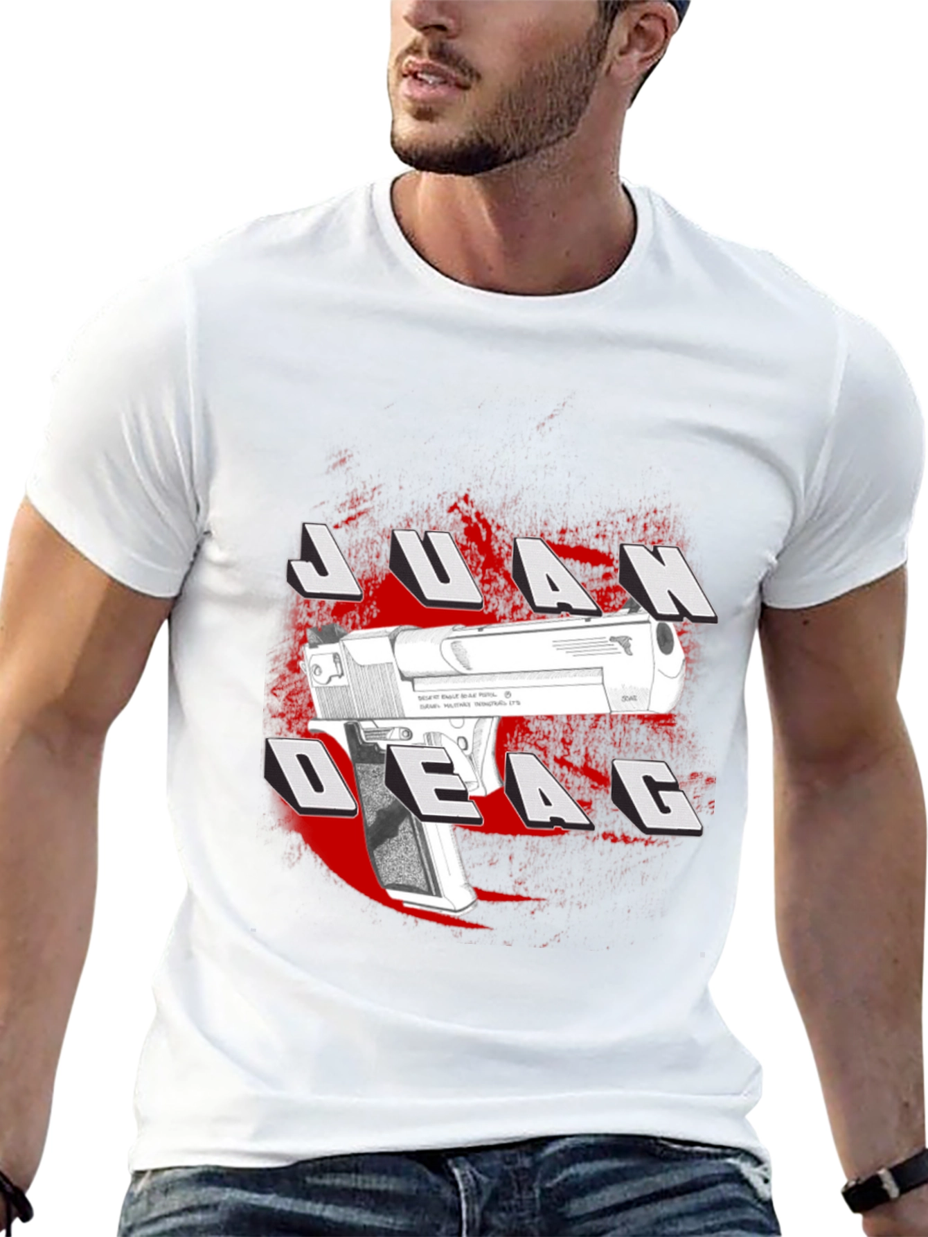 Camiseta Negra Estampada Juan Deag
