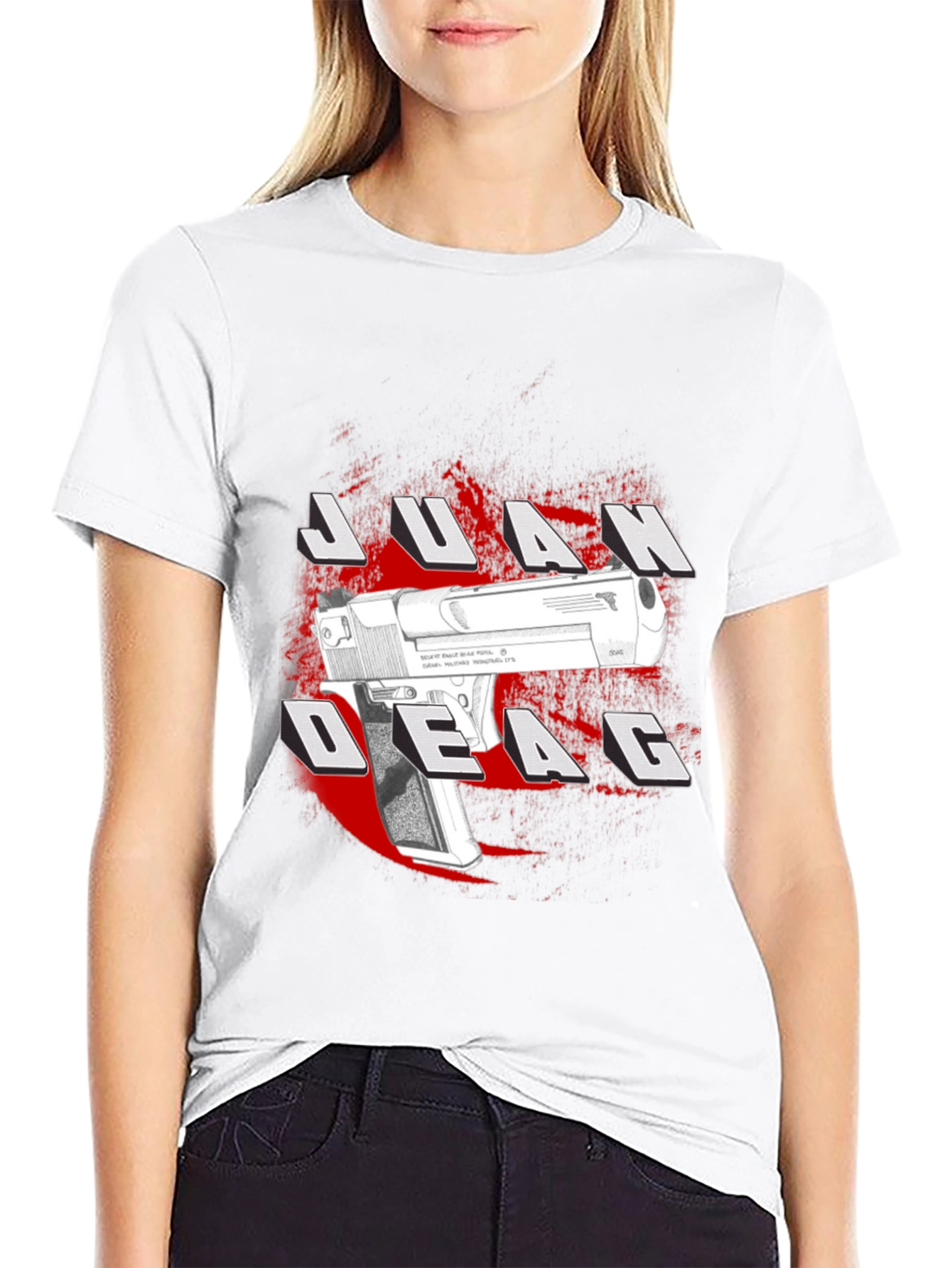 Camiseta Negra Estampada Juan Deag