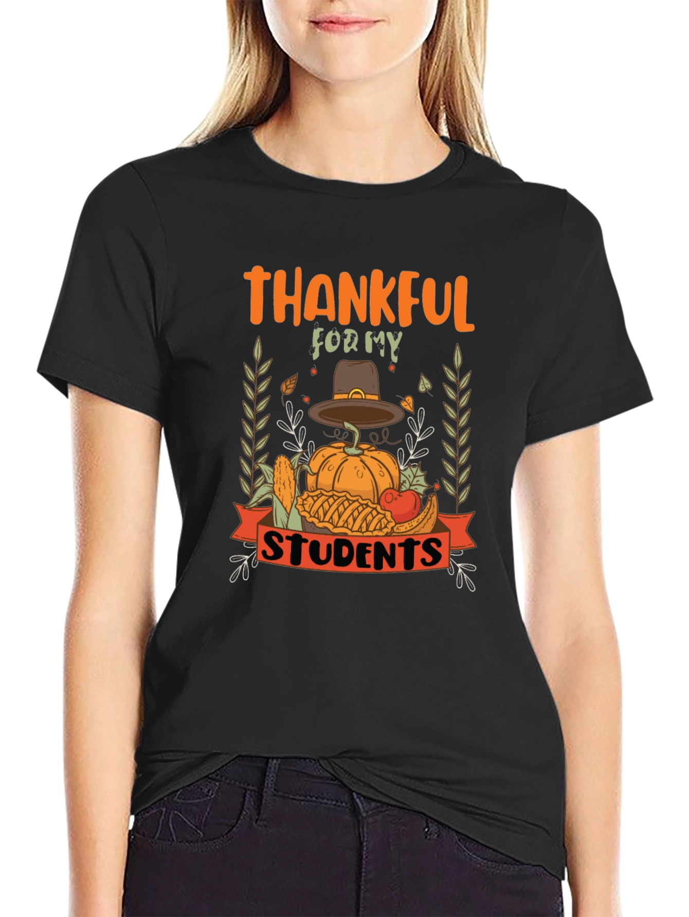 Camiseta Agradecido por mis estudiantes Acción de Gracias