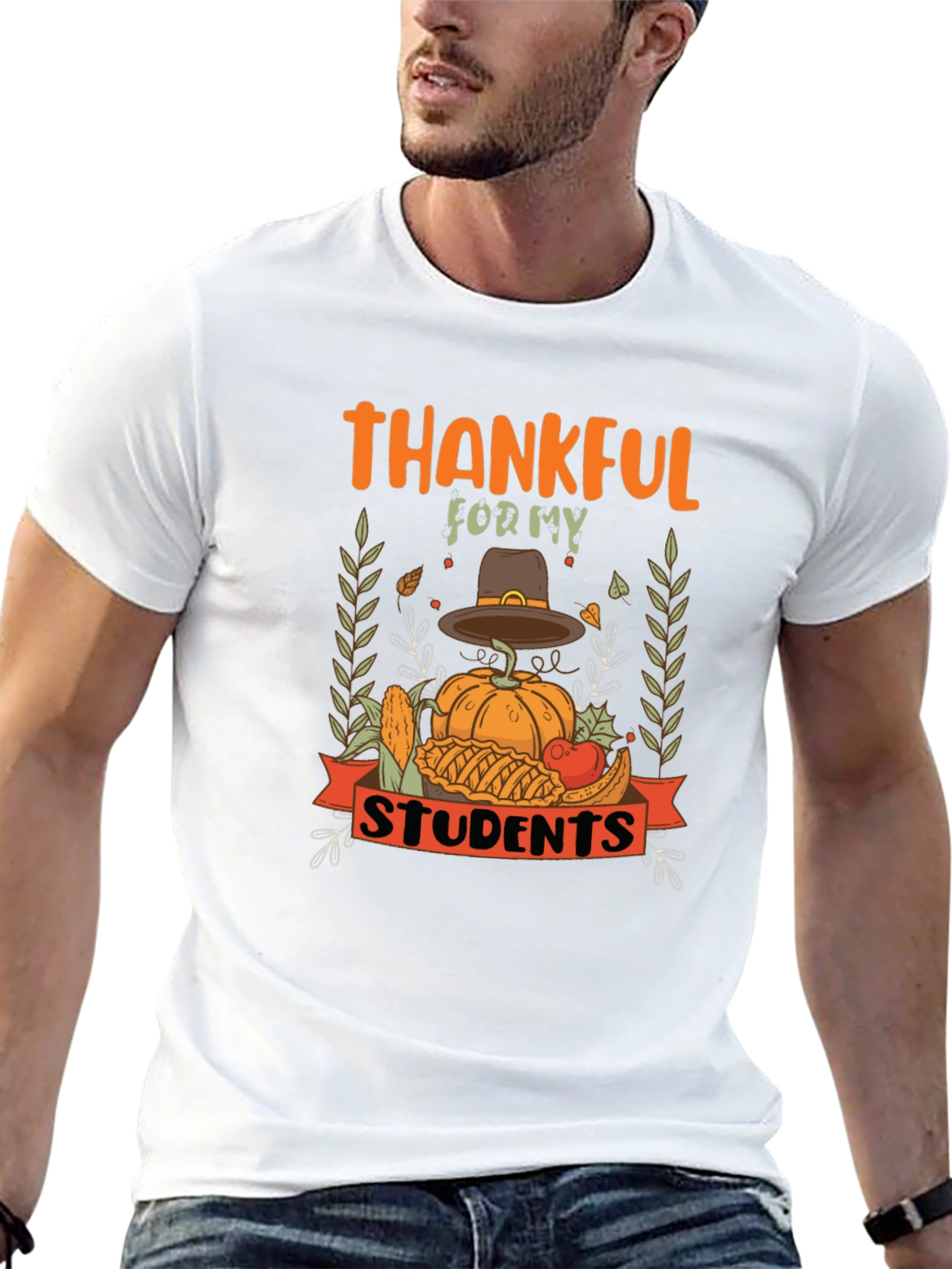 Camiseta Agradecido por mis estudiantes Acción de Gracias