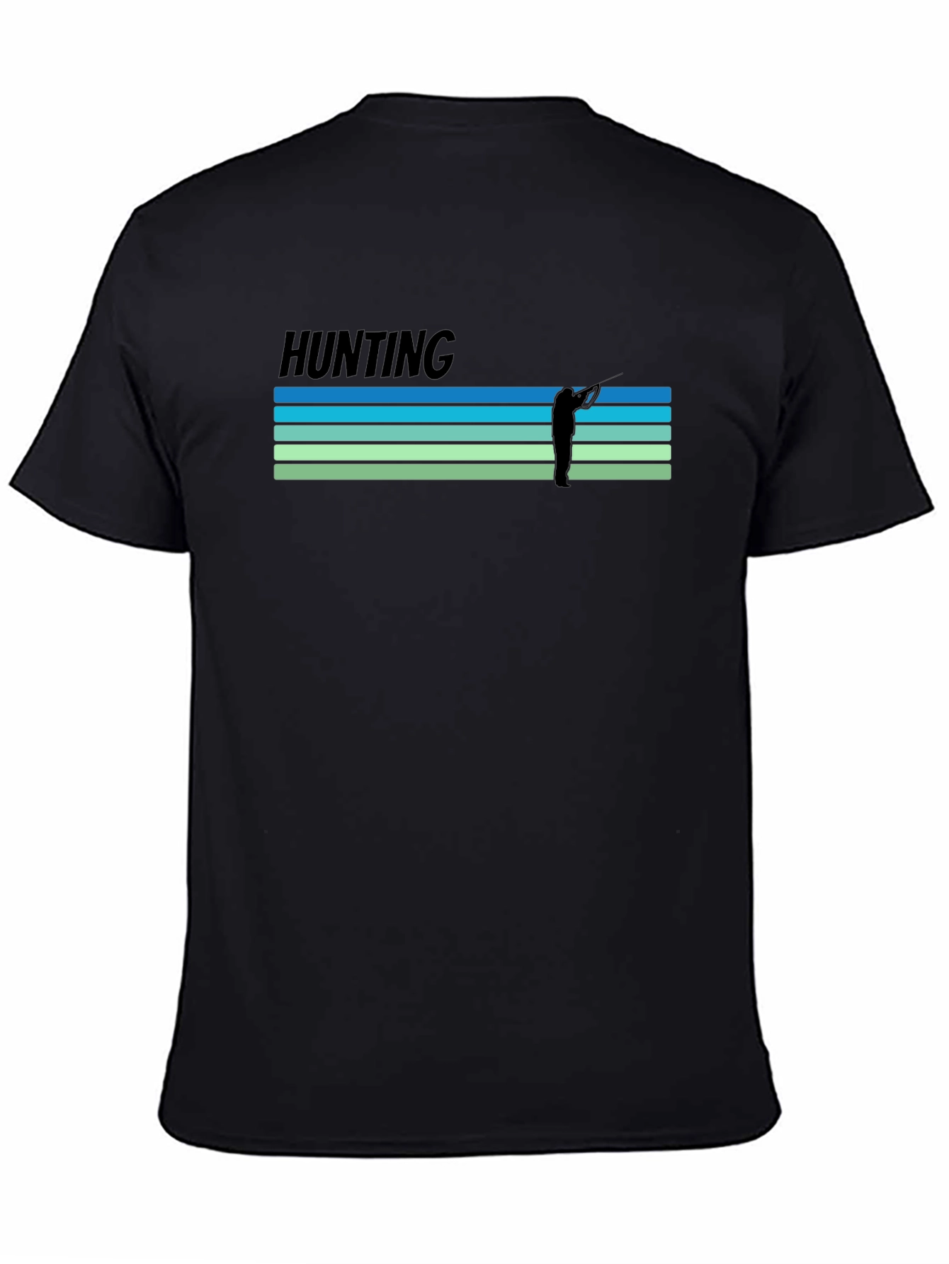 Camiseta Negra Estampada Hunting Caza