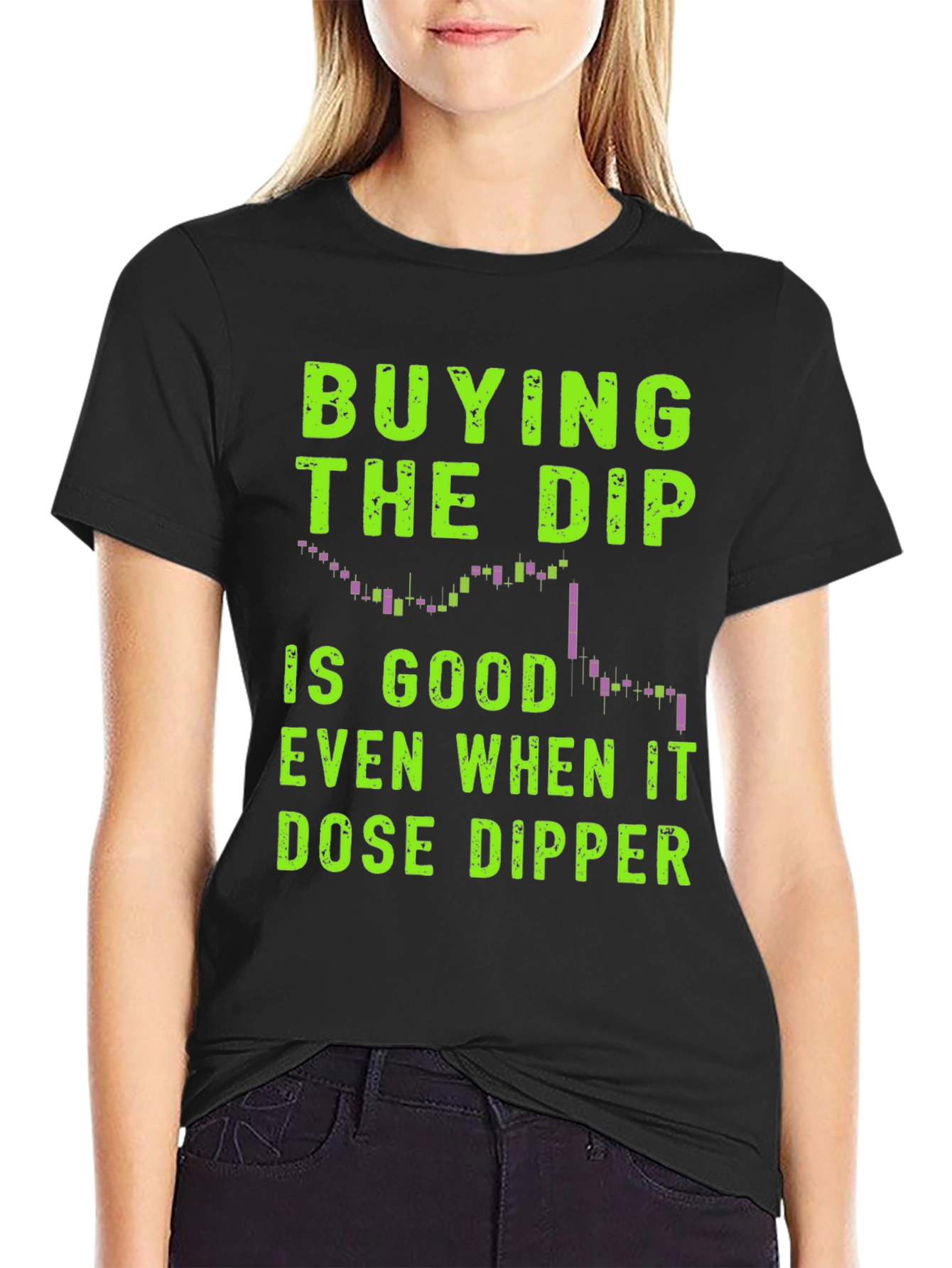 Camiseta Negra Comprar la Caída Trading