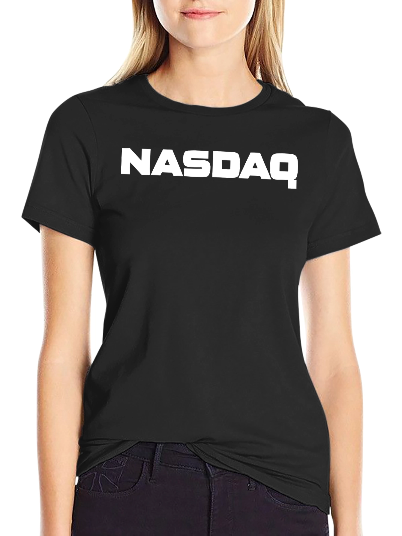 Camiseta Negra NASDAQ para Hombre