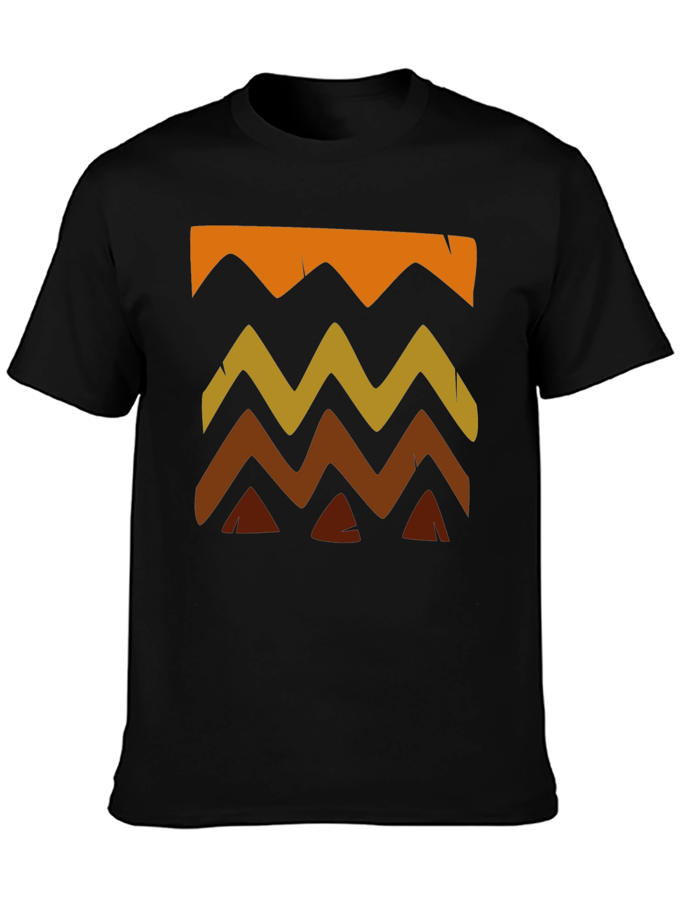 Camiseta Hombre Diseño Ondas Estilo Tribal