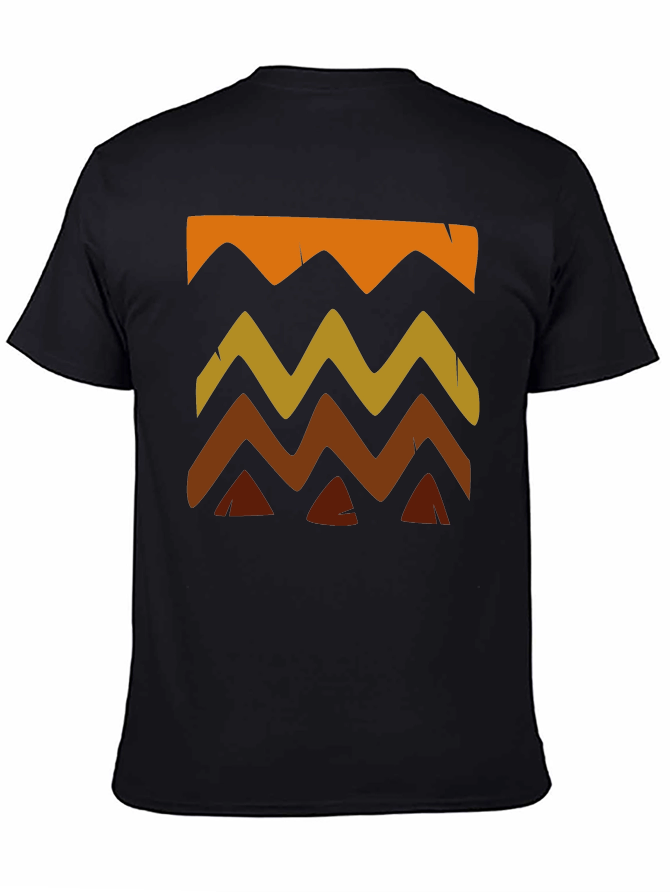 Camiseta Hombre Diseño Ondas Estilo Tribal