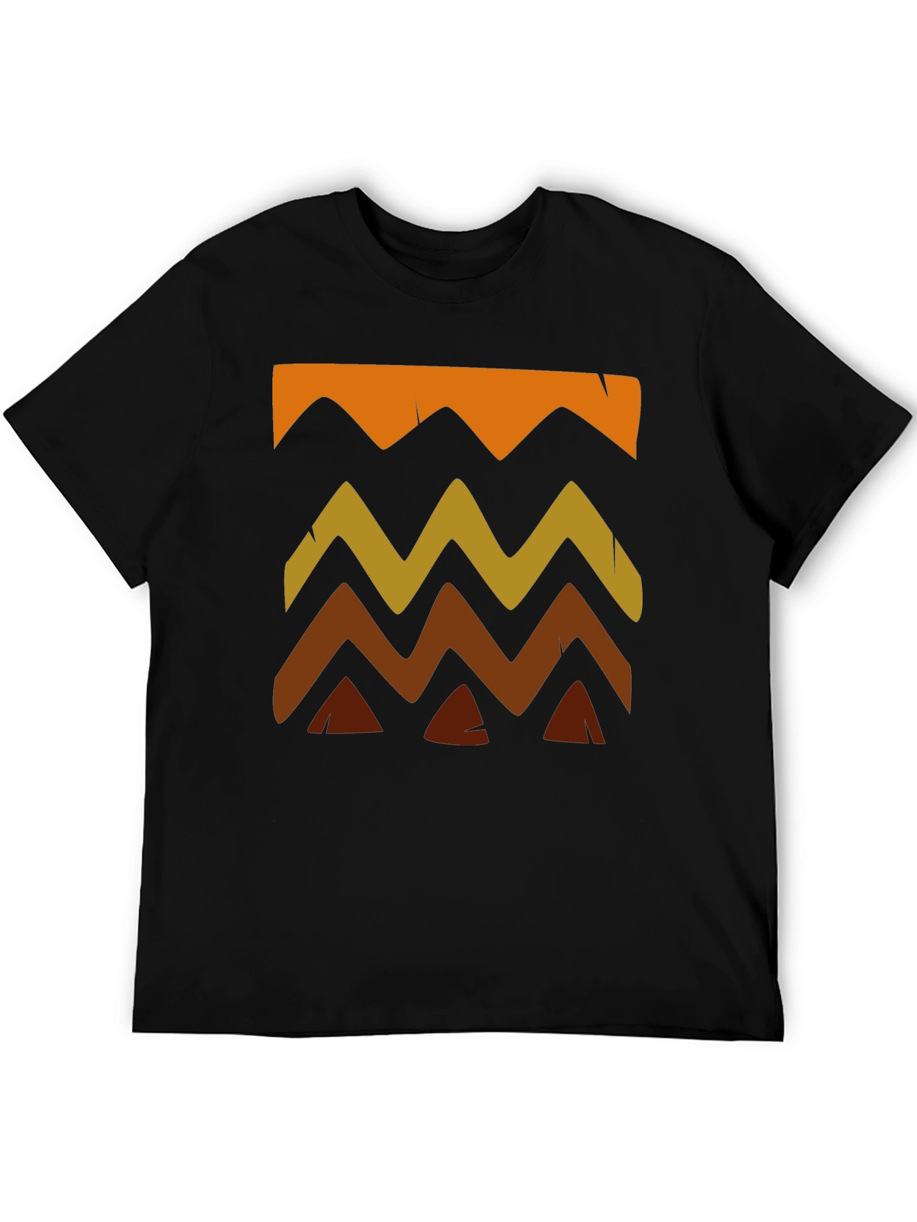 Camiseta Hombre Diseño Ondas Estilo Tribal