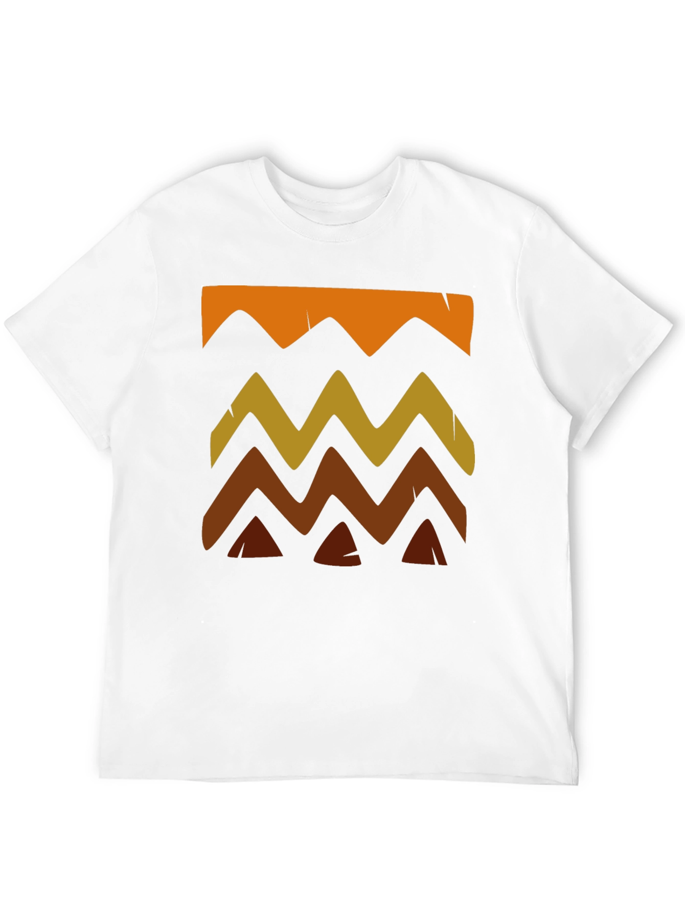 Camiseta Hombre Diseño Ondas Estilo Tribal