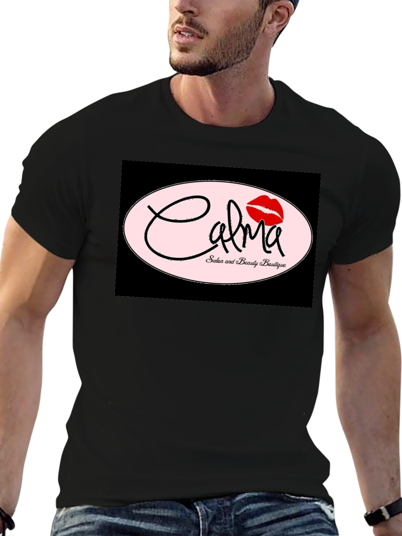 Camiseta Negra Calma Salón & Boutique