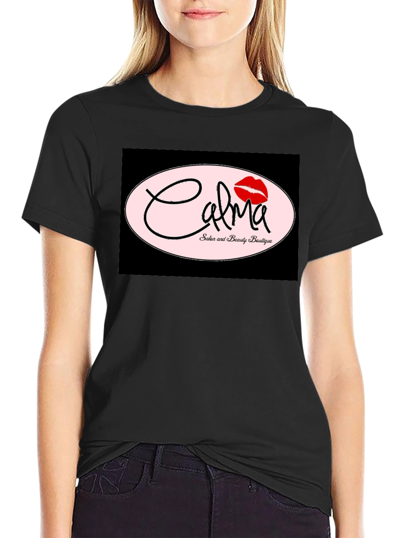 Camiseta Negra Calma Salón & Boutique