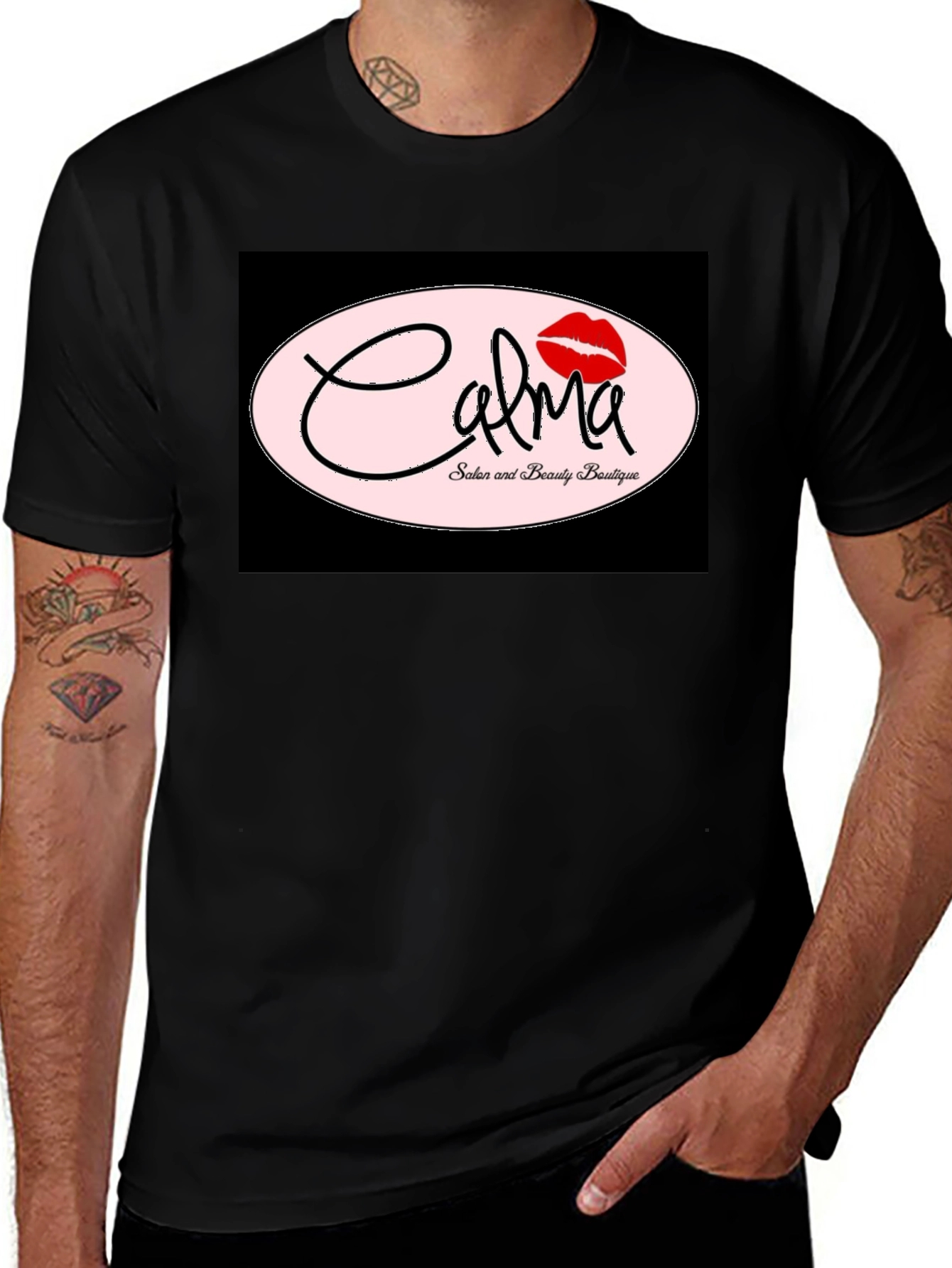 Camiseta Negra Calma Salón & Boutique