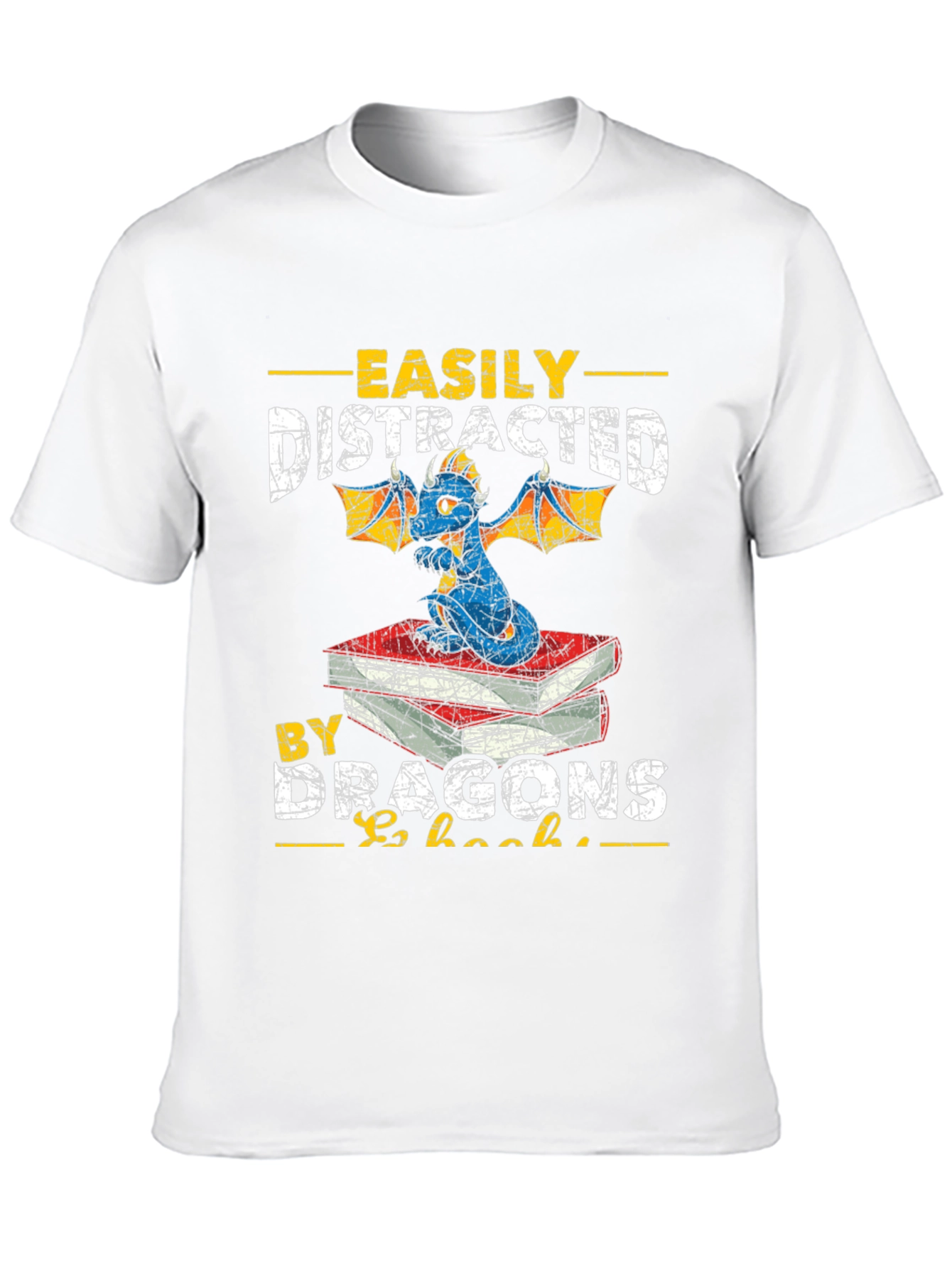 Camiseta Distraído Fácilmente por Dragones