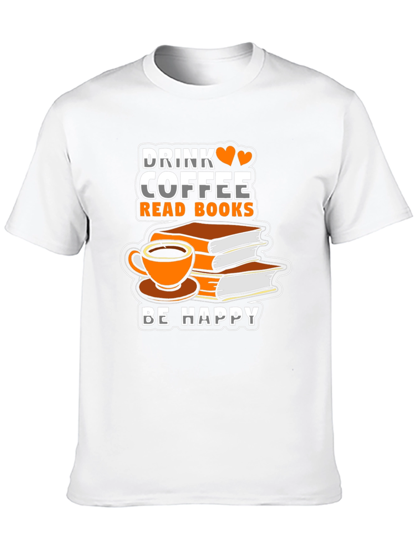 Camiseta Negra: Café Libros y Felicidad