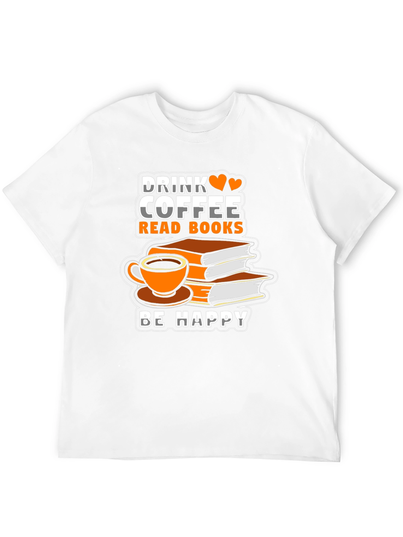 Camiseta Negra: Café Libros y Felicidad