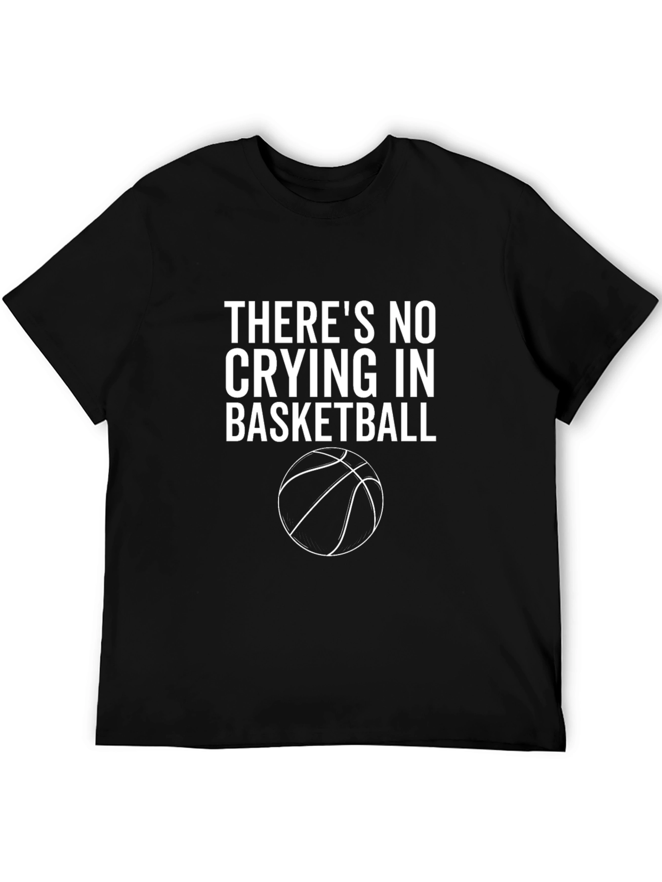 Camiseta Negra: Sin Llorar en Baloncesto