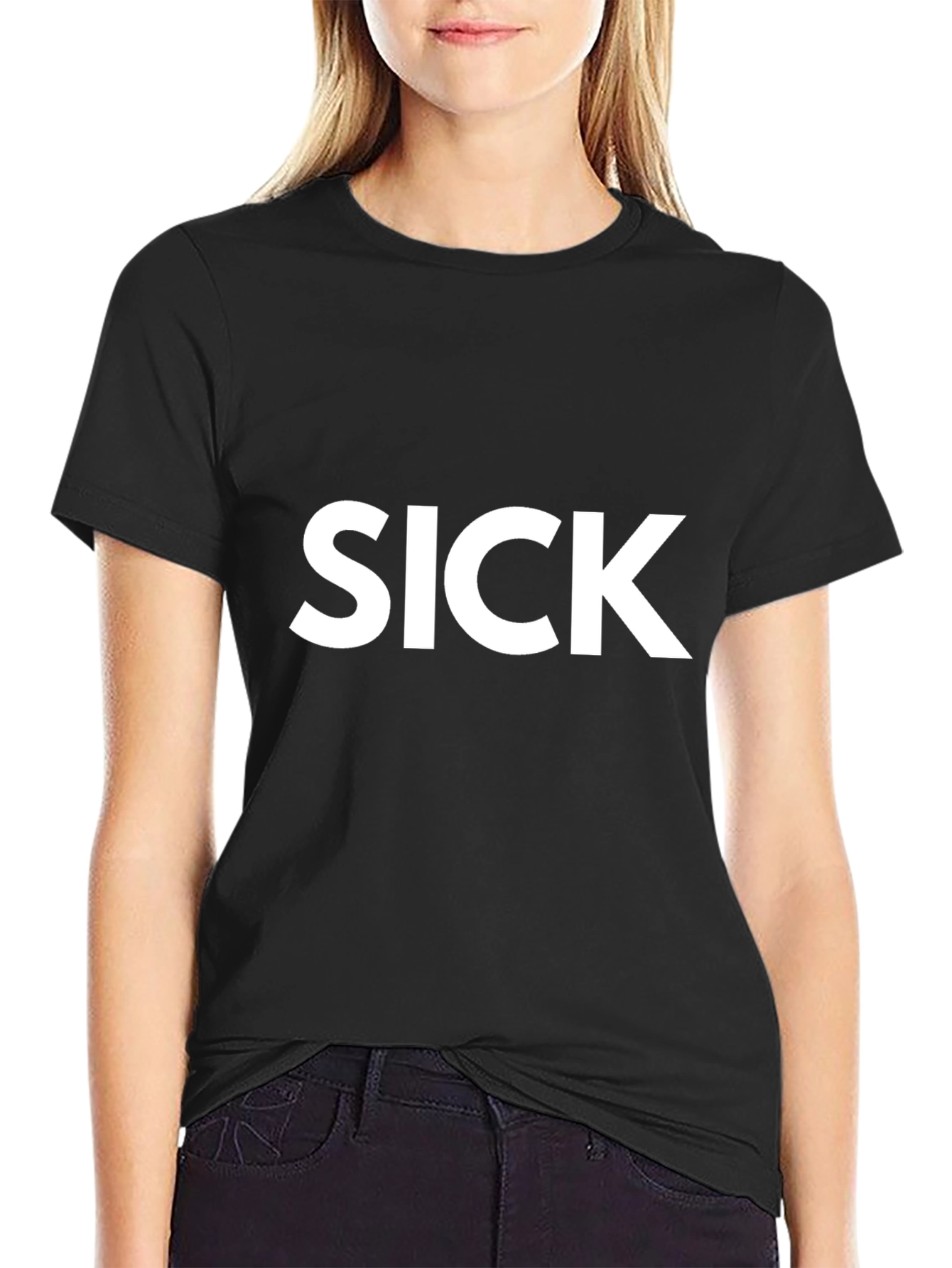 Camiseta Negra SICK para Hombre - Estilo Casual