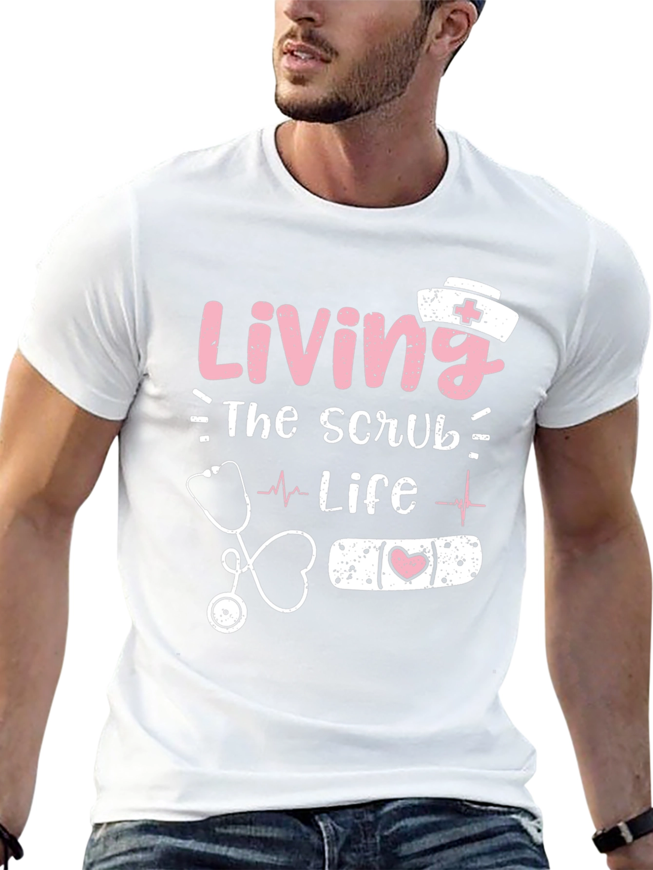 Camiseta Living the Scrub Life para Enfermeras