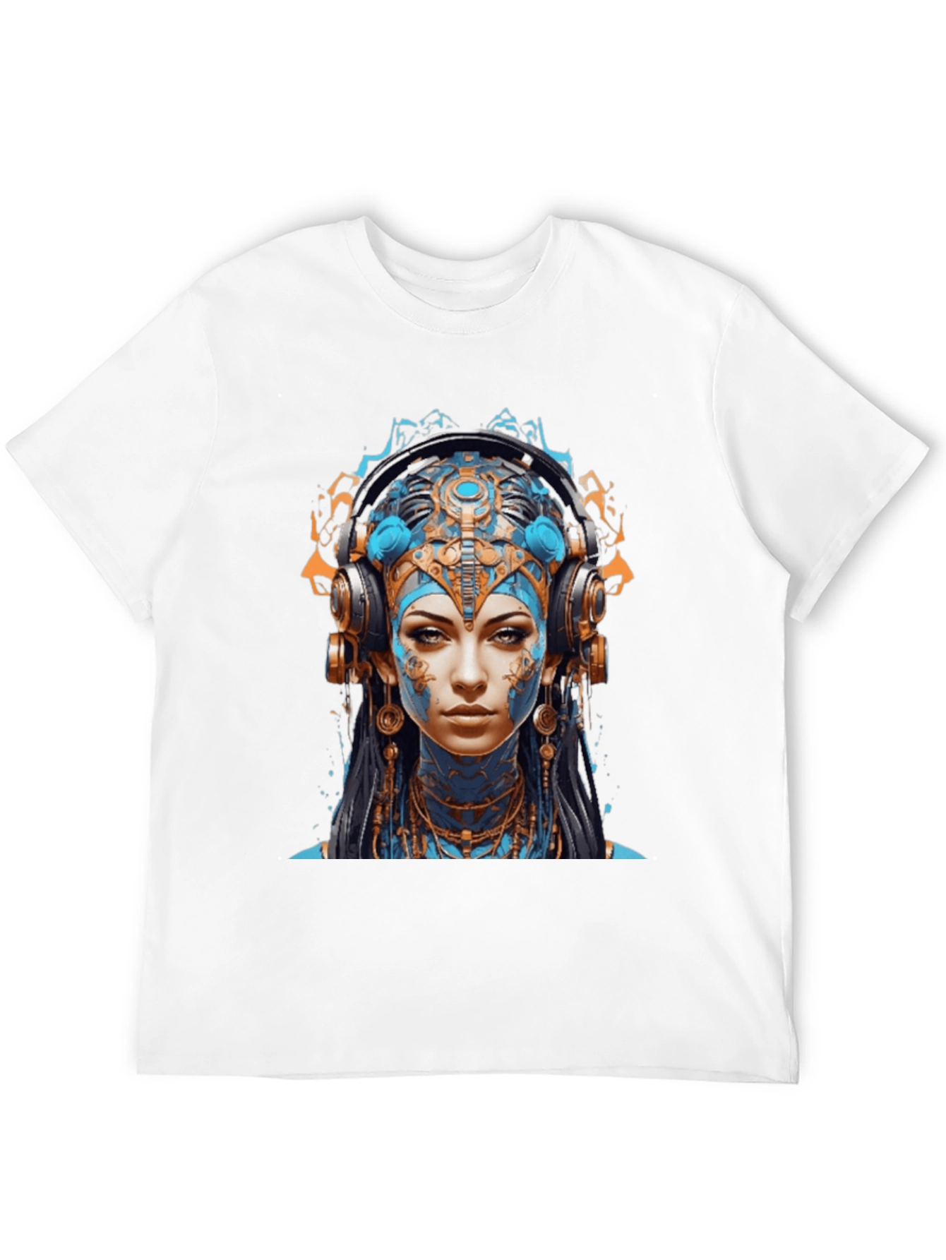 Camiseta Negra con Diseño Avatar Futurista